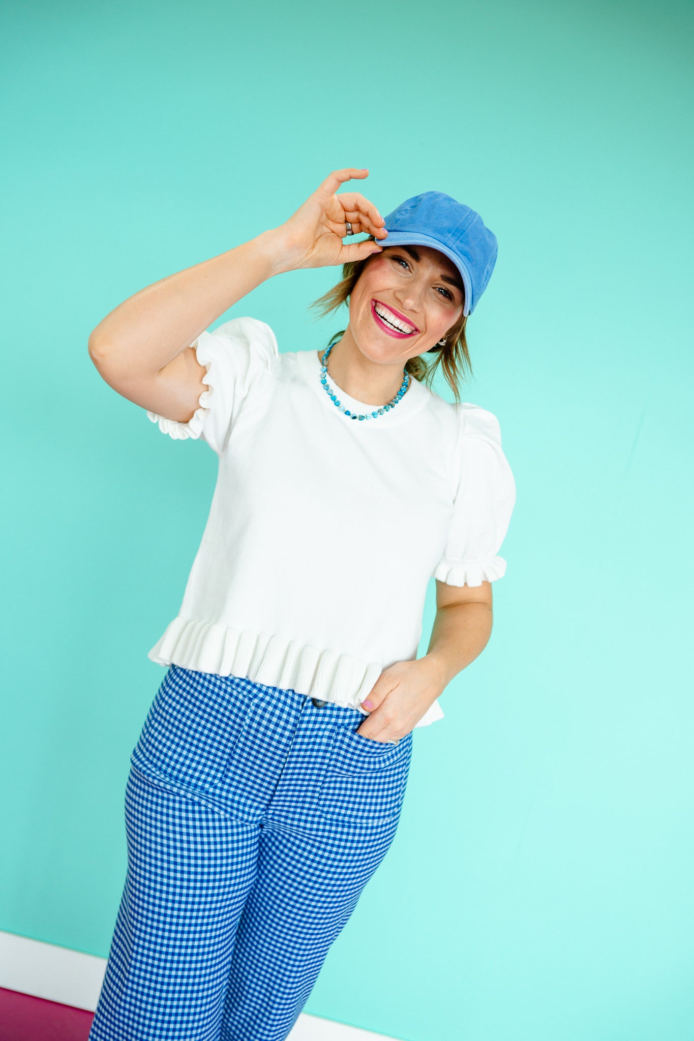 Mandy Short Sleeve Ruffle Sweater