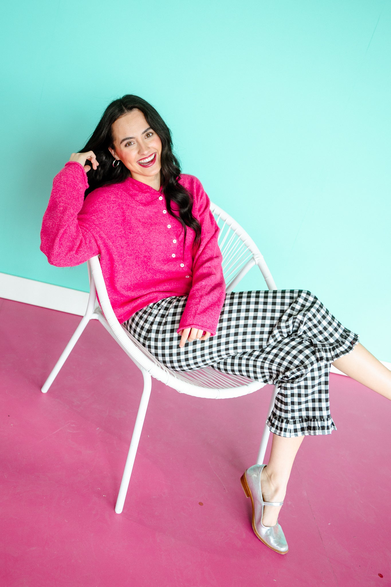 Poppy Gingham Ruffle Pants