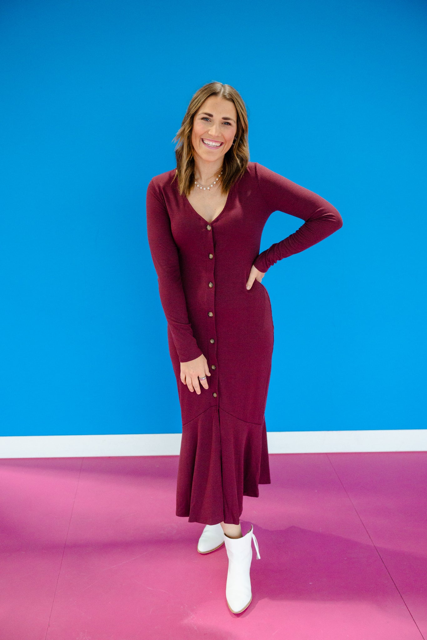 Jaylen Mermaid Maxi Dress and Duster - Dark Plum