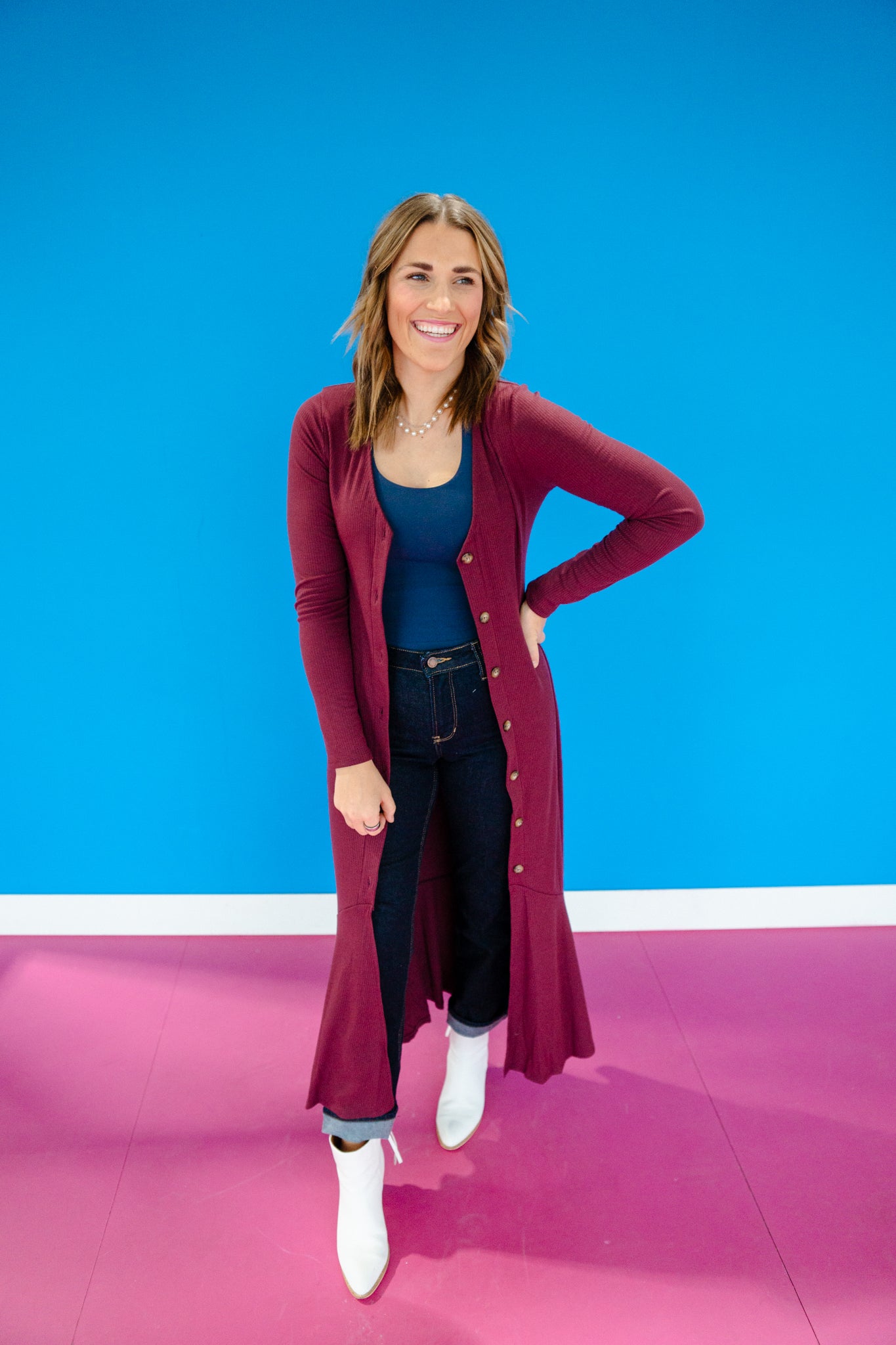 Jaylen Mermaid Maxi Dress and Duster - Dark Plum