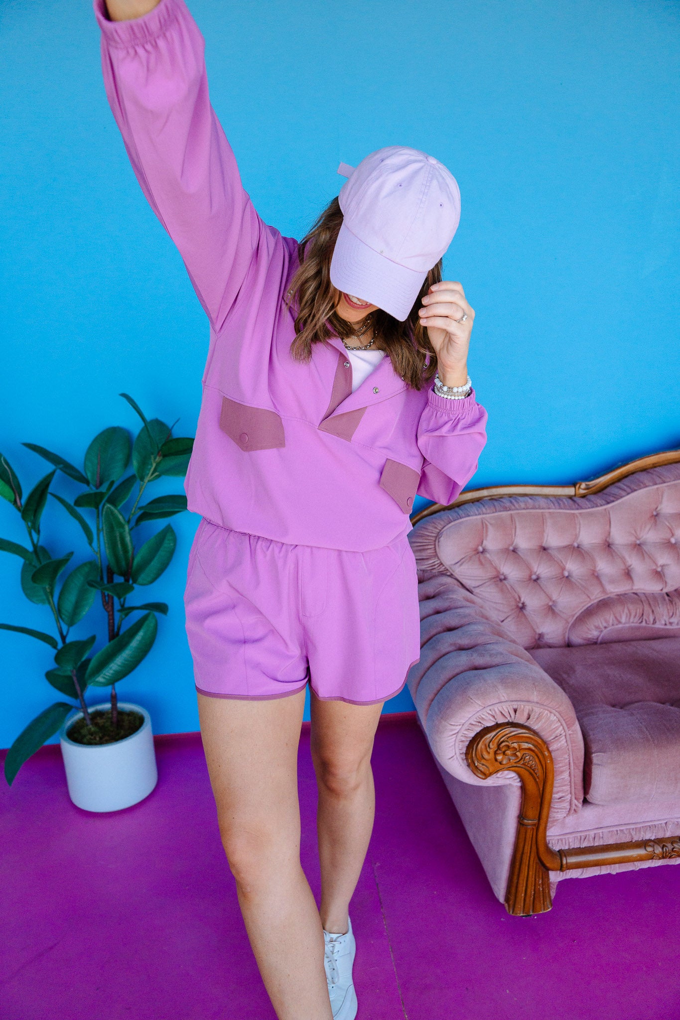 Andi Contrast Detail Set - Light Plum