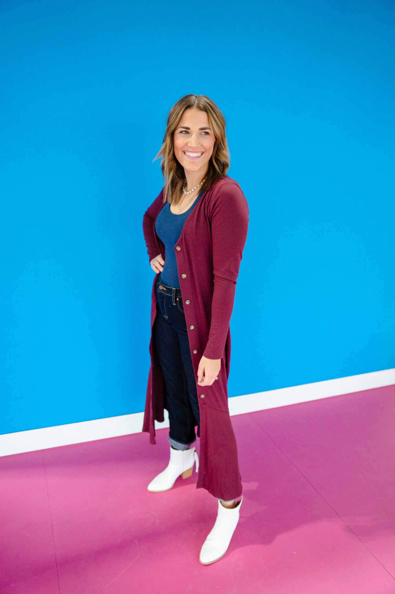 Jaylen Mermaid Maxi Dress and Duster - Dark Plum