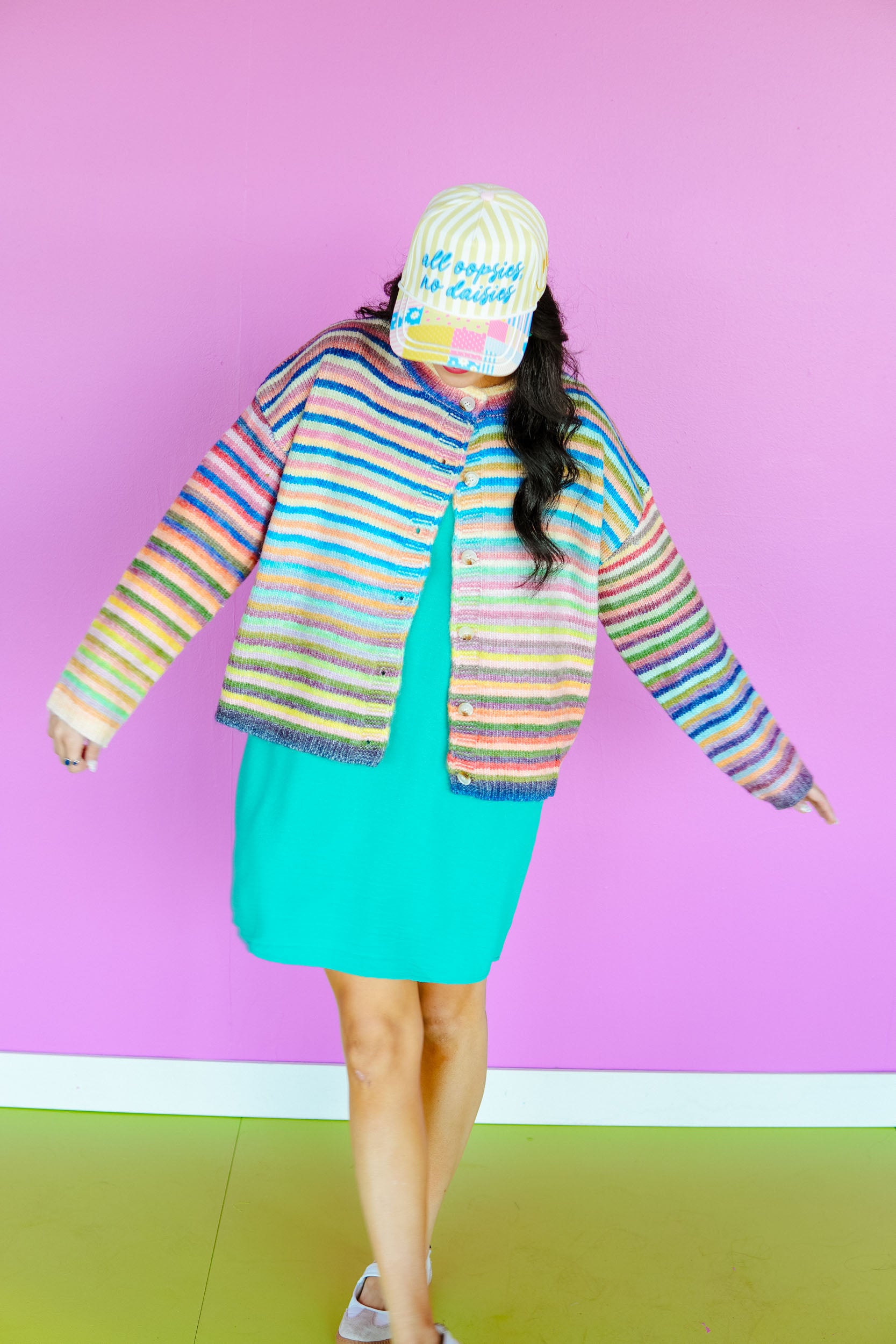 Confetti Cloud Striped Cardigan