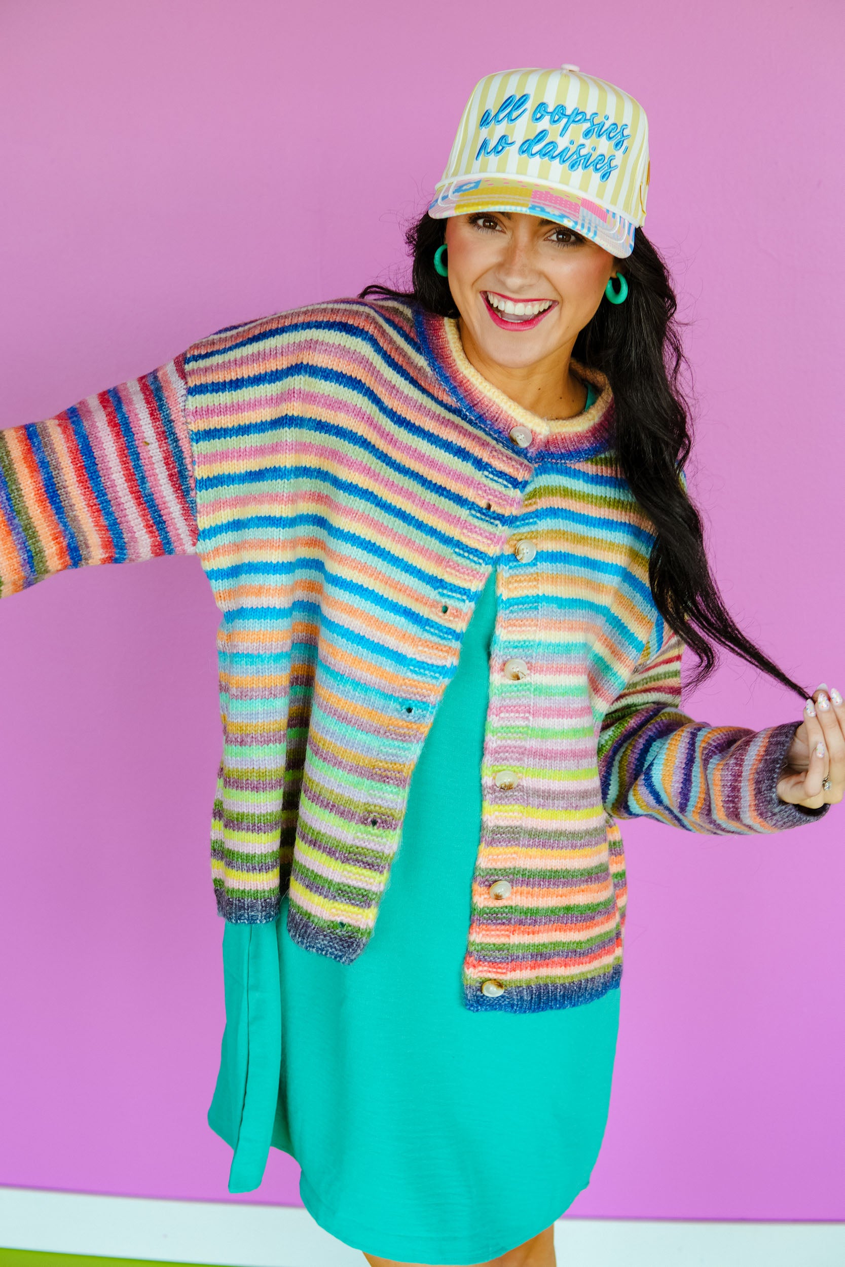 Confetti Cloud Striped Cardigan
