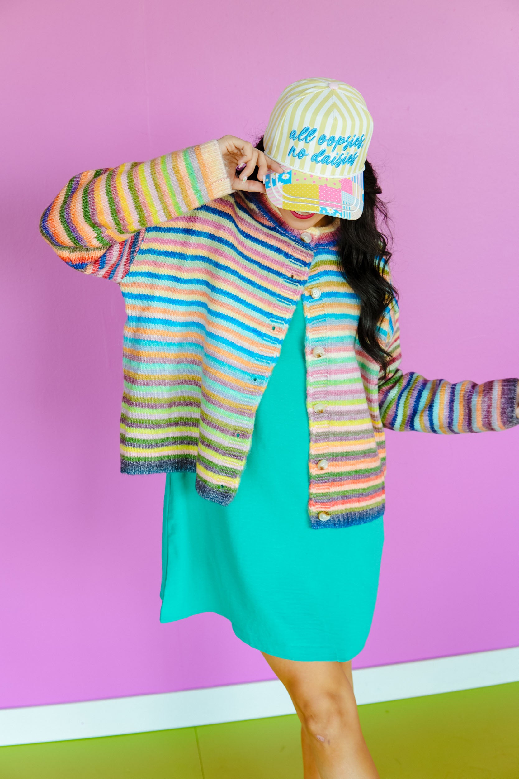 Confetti Cloud Striped Cardigan
