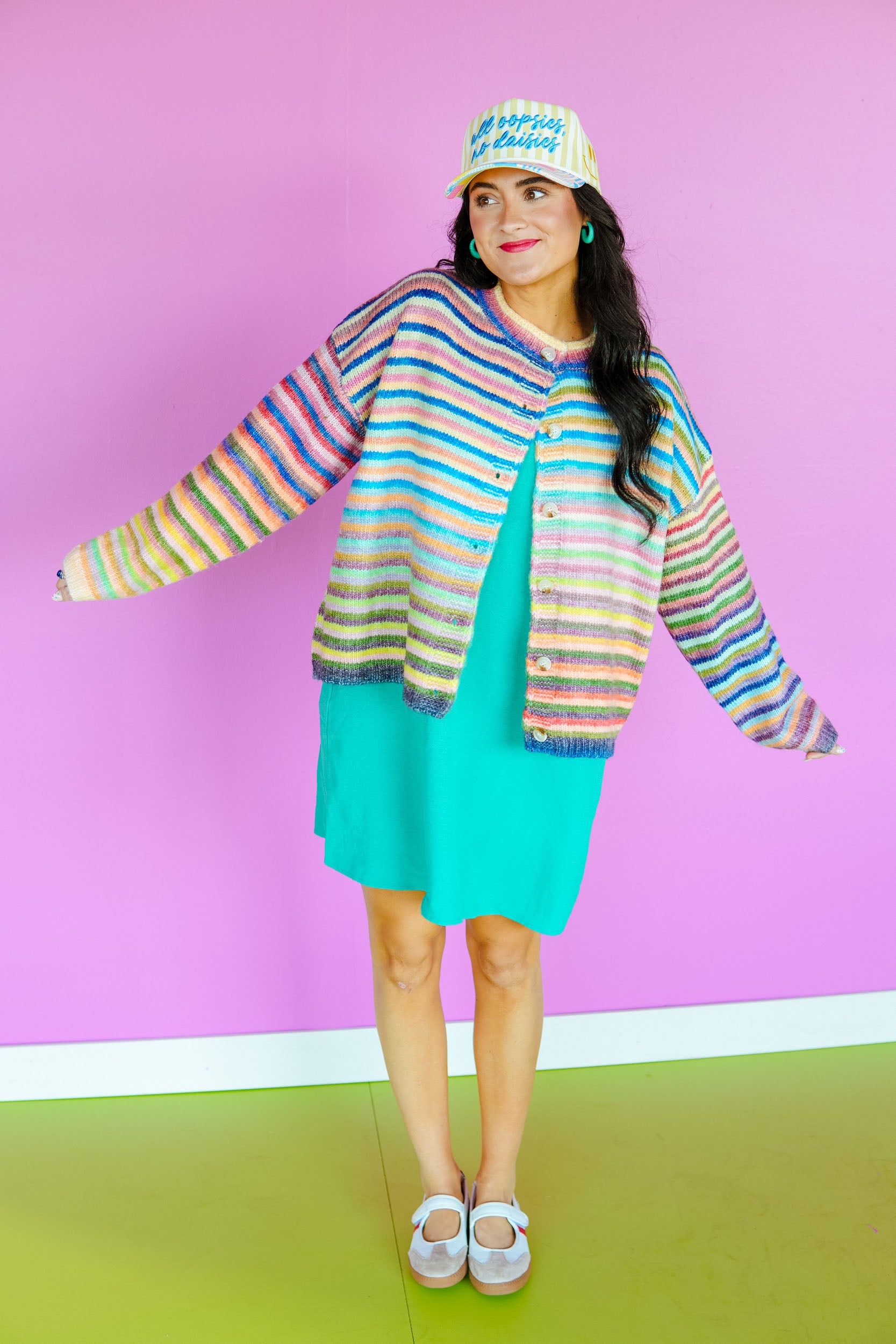 Confetti Cloud Striped Cardigan