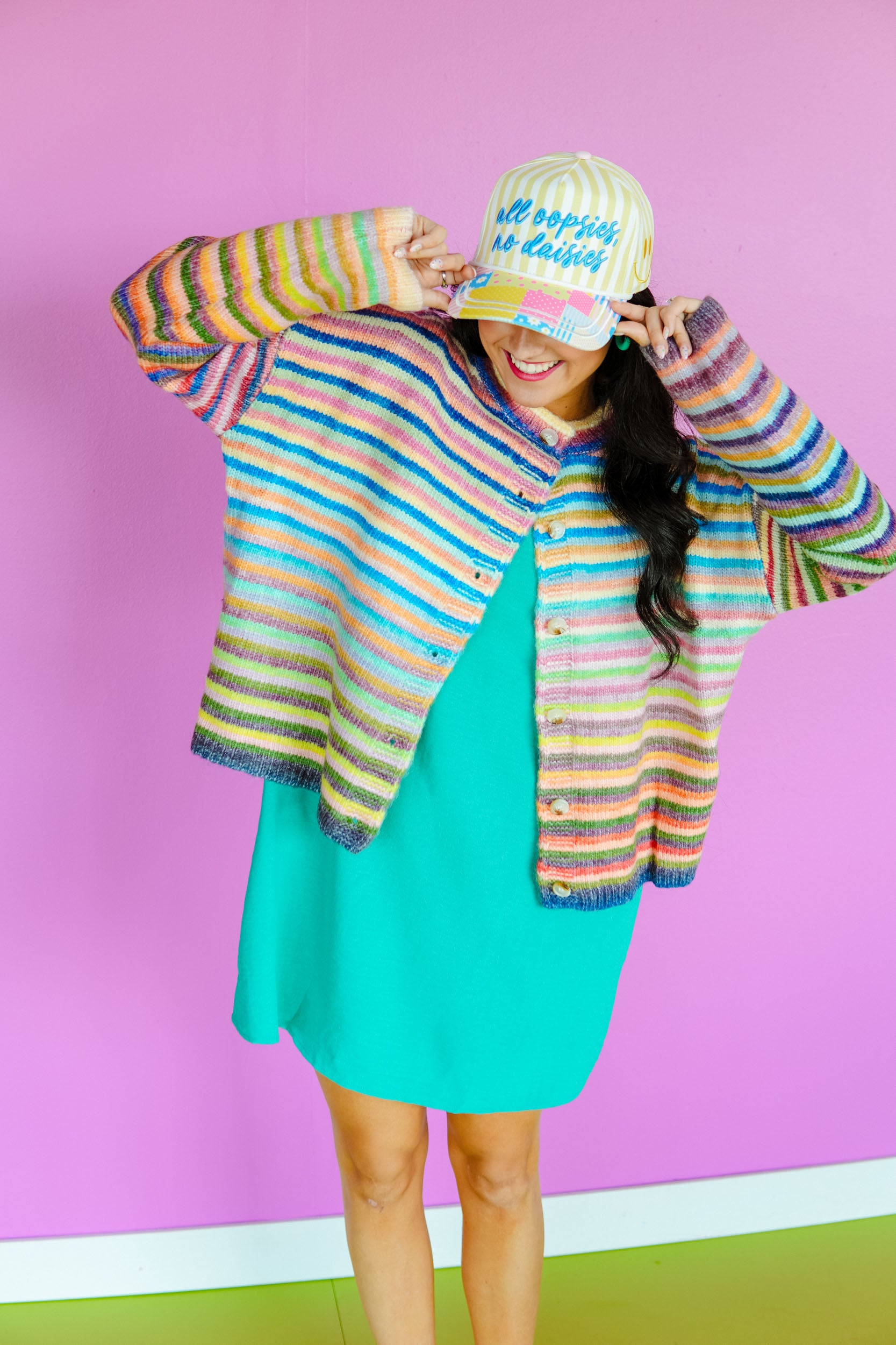 Confetti Cloud Striped Cardigan