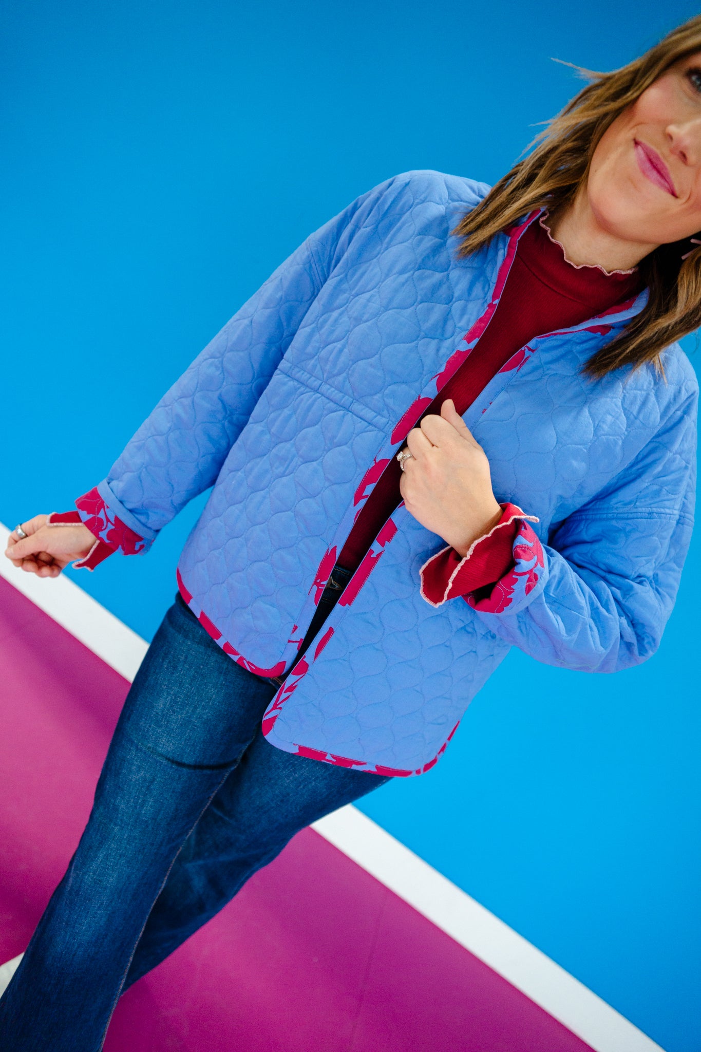 [Ellevate Basics] Clare Reversible Quilted Jacket