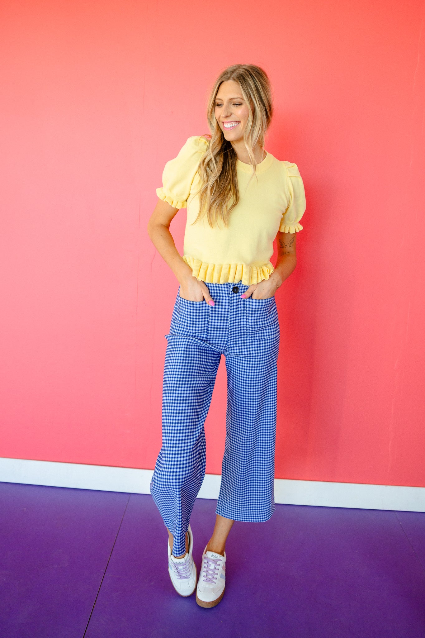 Mandy Short Sleeve Ruffle Sweater