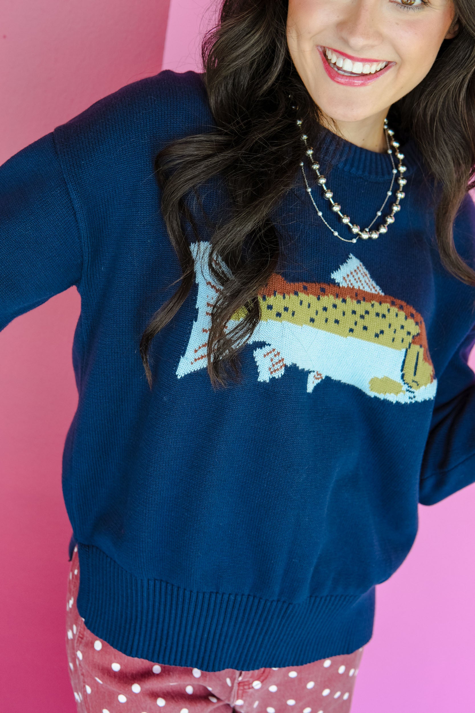 Catch of the Day Sweater - Navy