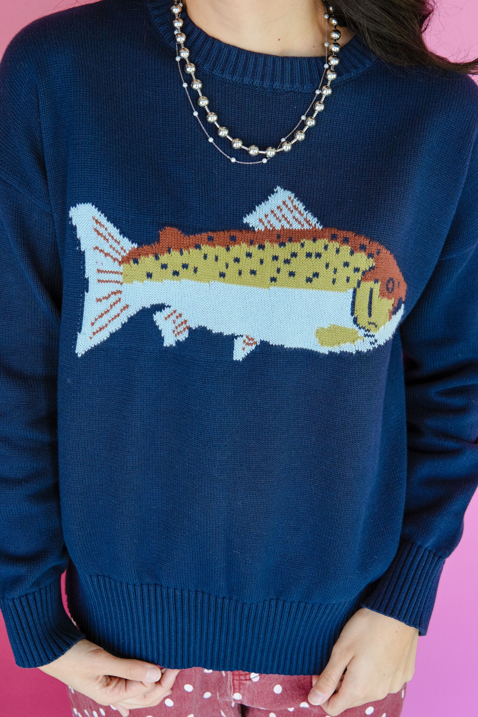 Catch of the Day Sweater - Navy