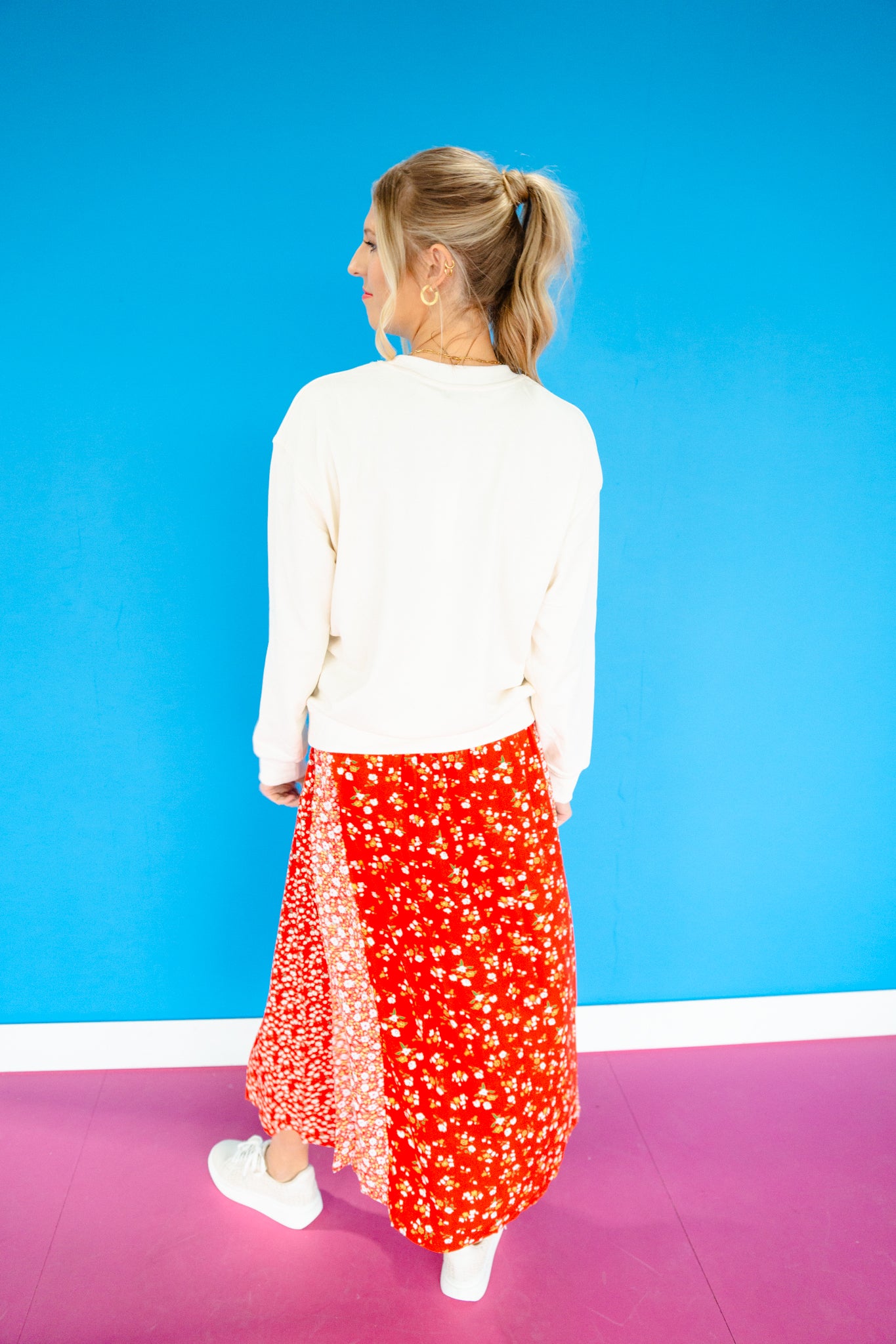 Give Thanks Sweatshirt - Cream + Multi Color