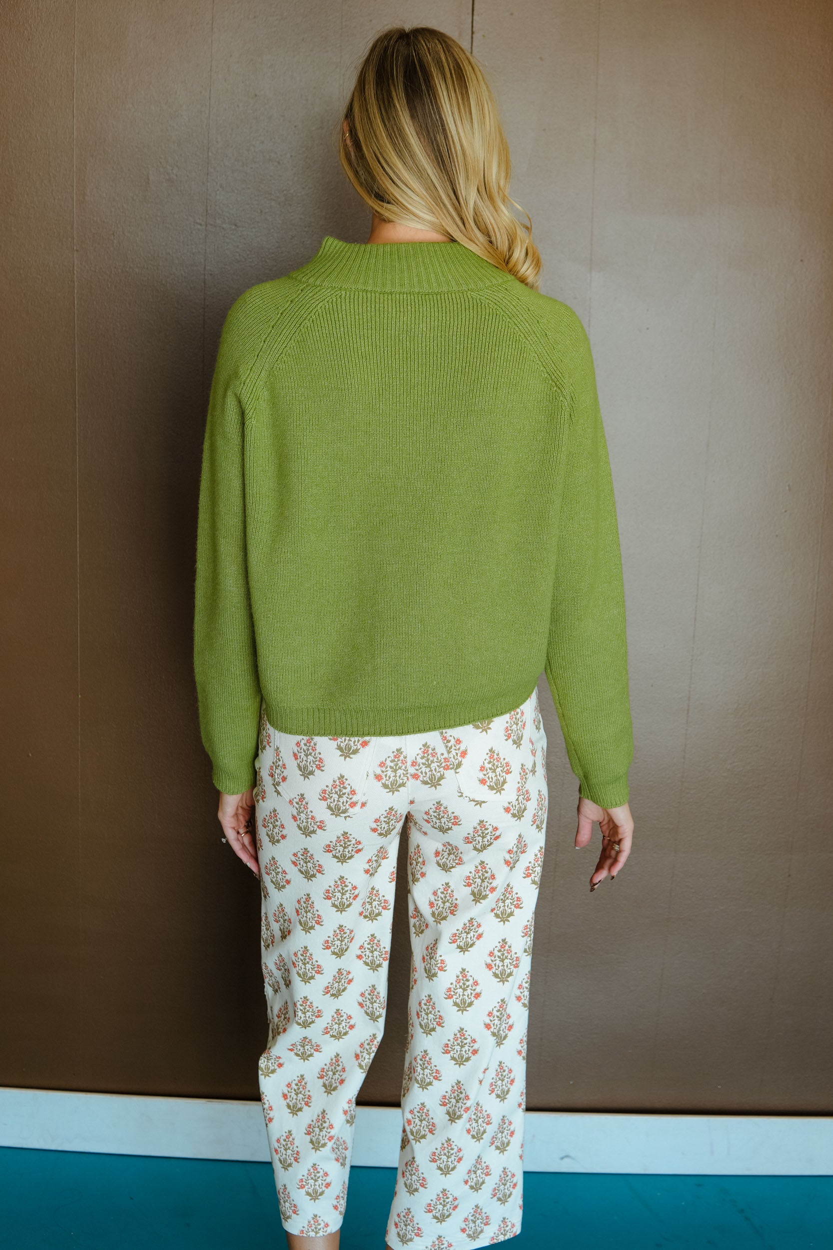 In the Mood Zip Up Cardigan - Matcha