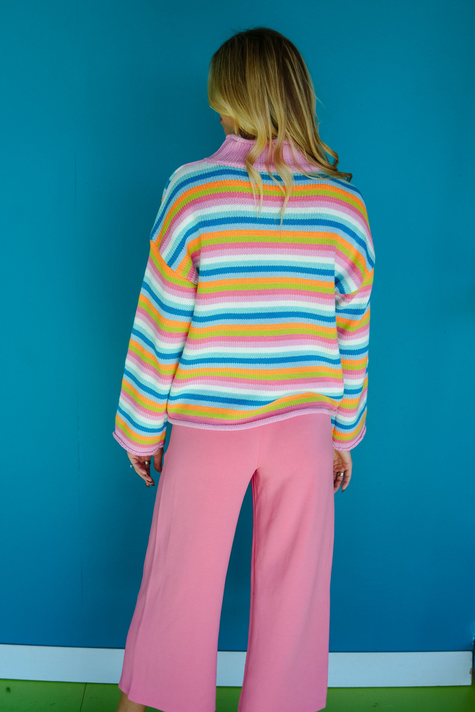 The Fun Factor Striped Sweater - Rainbow Multi