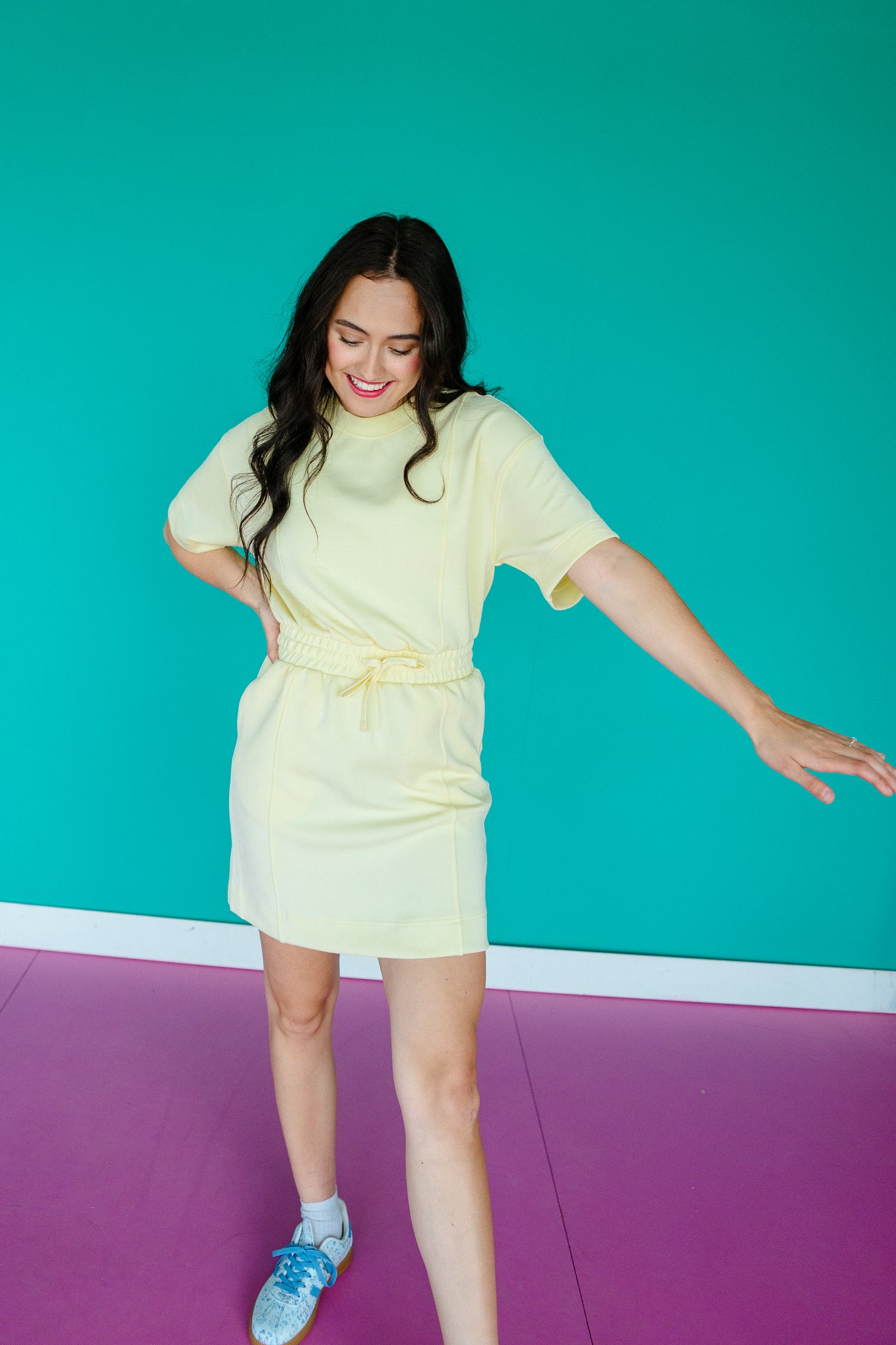 Quinn Athletic Mini Dress - Cool Yellow