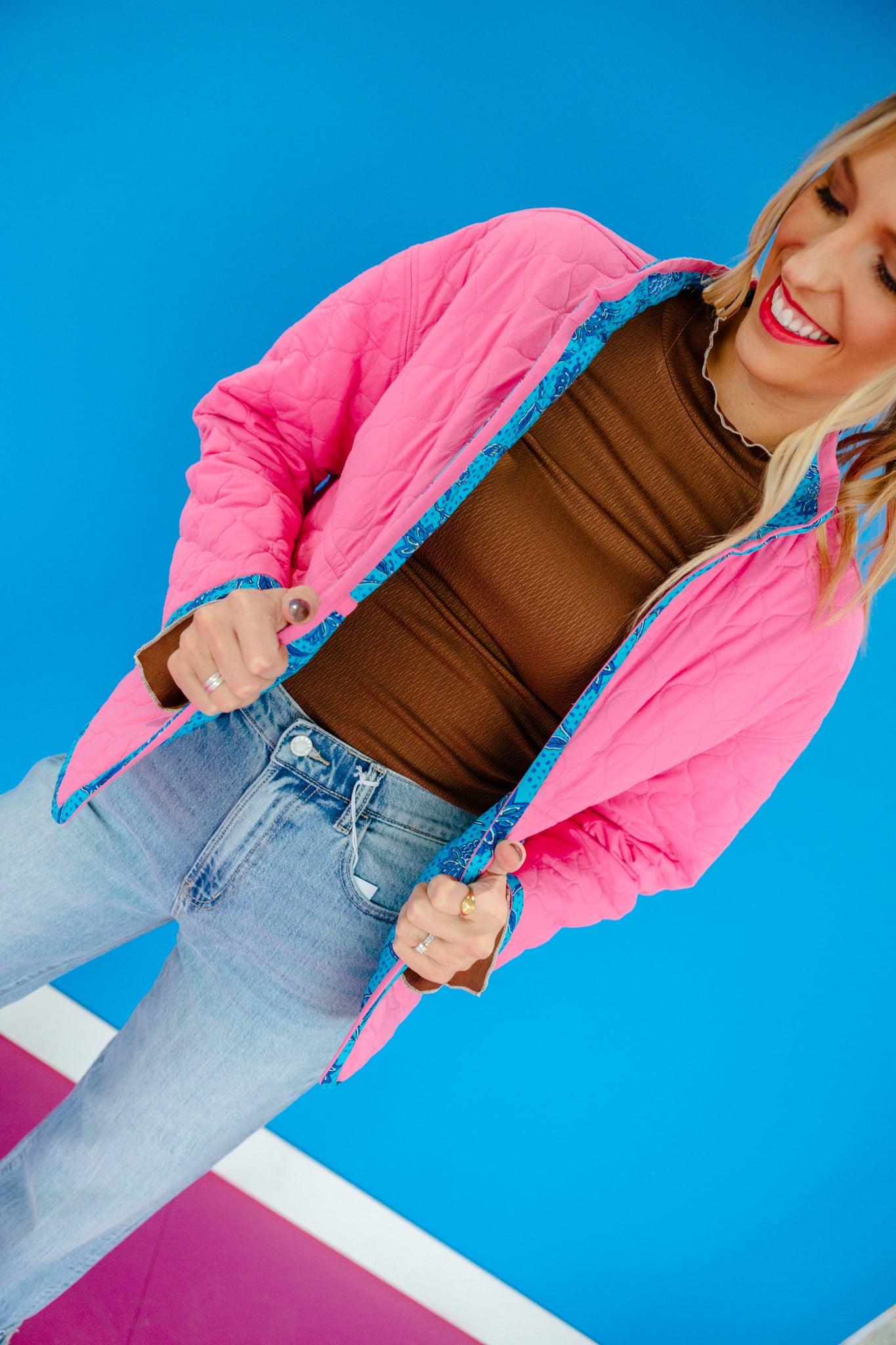 [Ellevate Basics] Clare Reversible Quilted Jacket