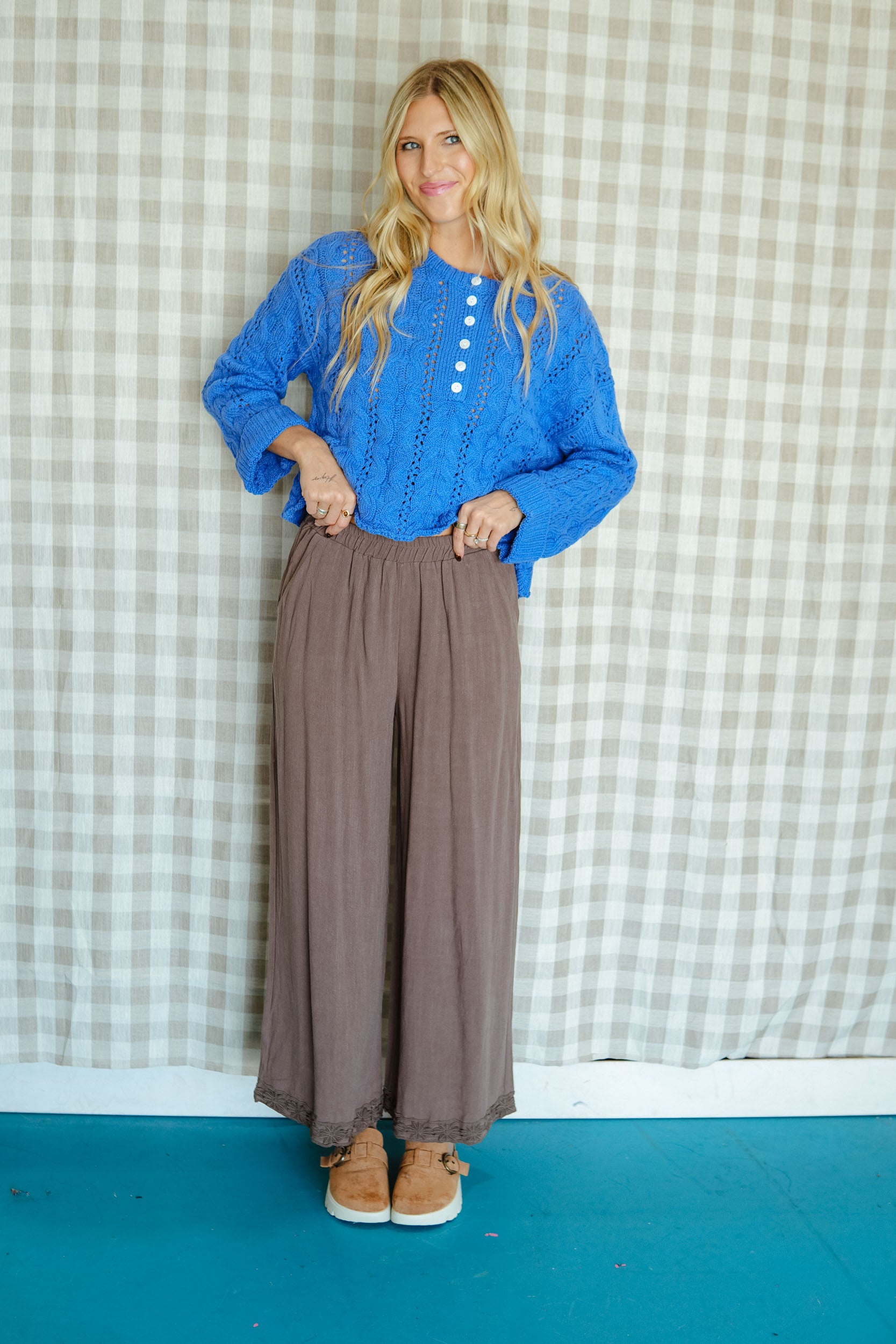 Gathering Szn Knit Sweater - Bright Blue