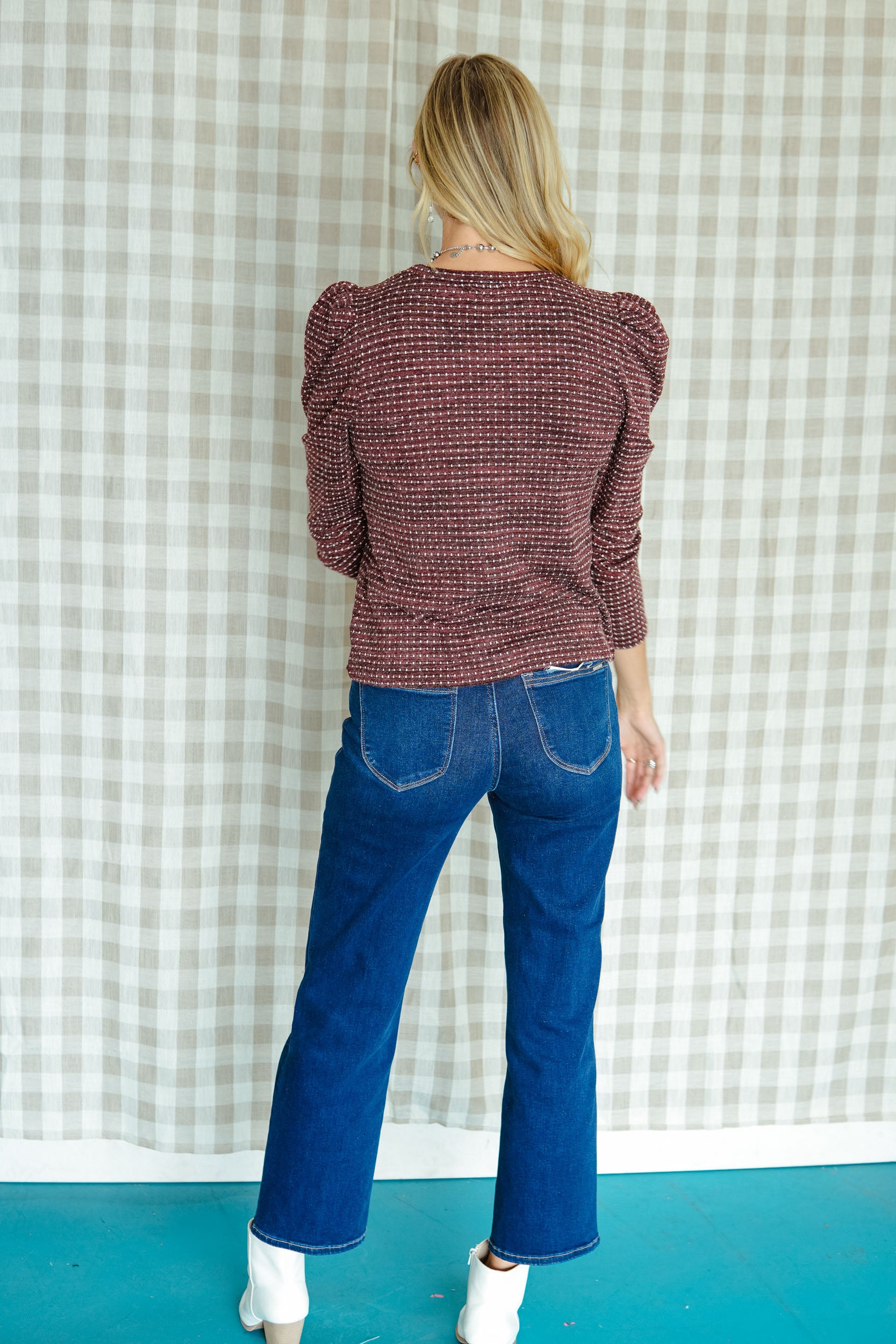 Sugar and Spice Puff Sleeve Top - Brown