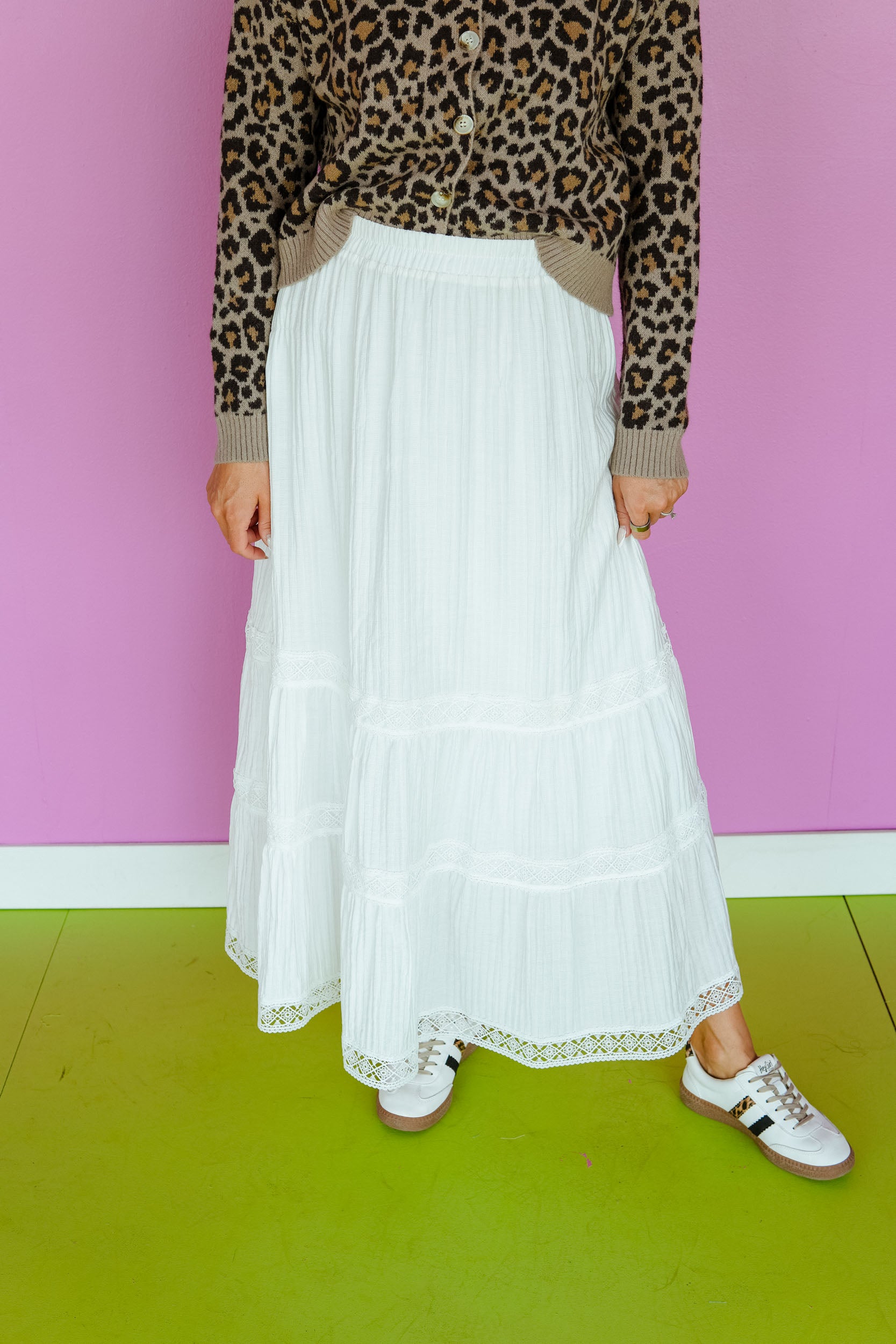 Shawnee Maxi Skirt - Soft White/Ivory