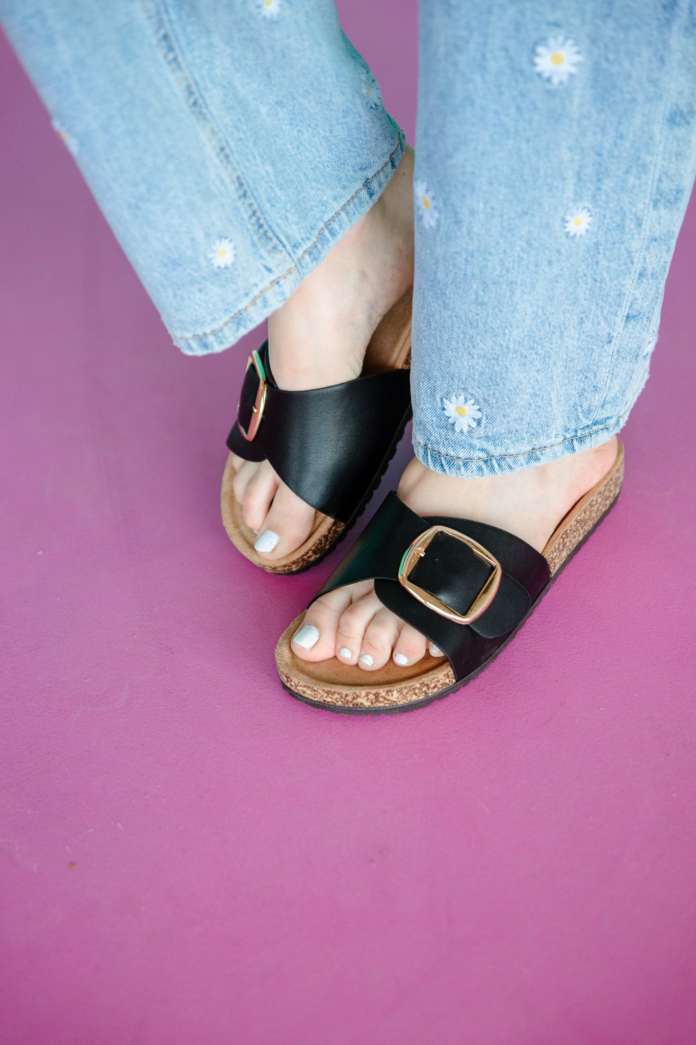 On the Go Buckle Slide Sandals