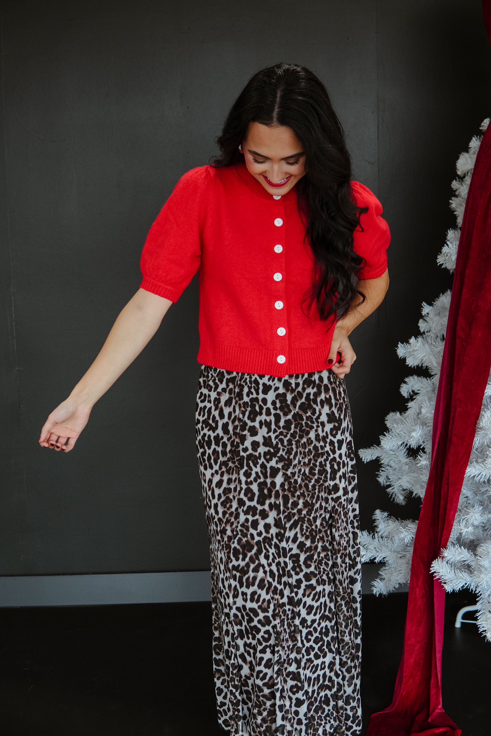 Sweet Like Candy Cardigan - True Red