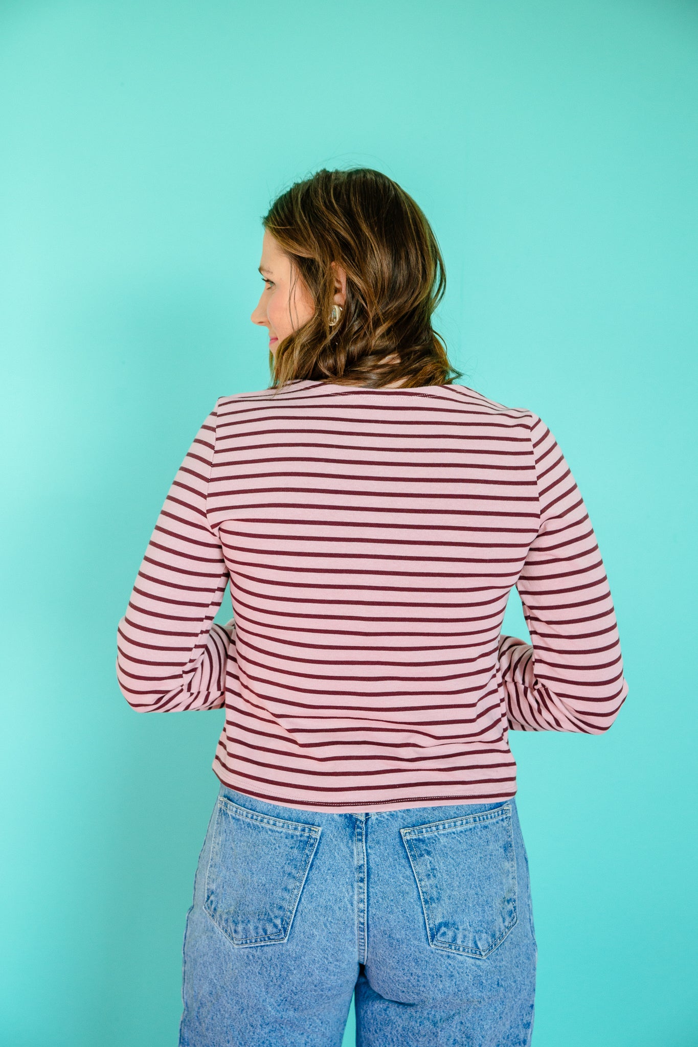 Meadow Striped Long Sleeve - Dusty Pink + Rose