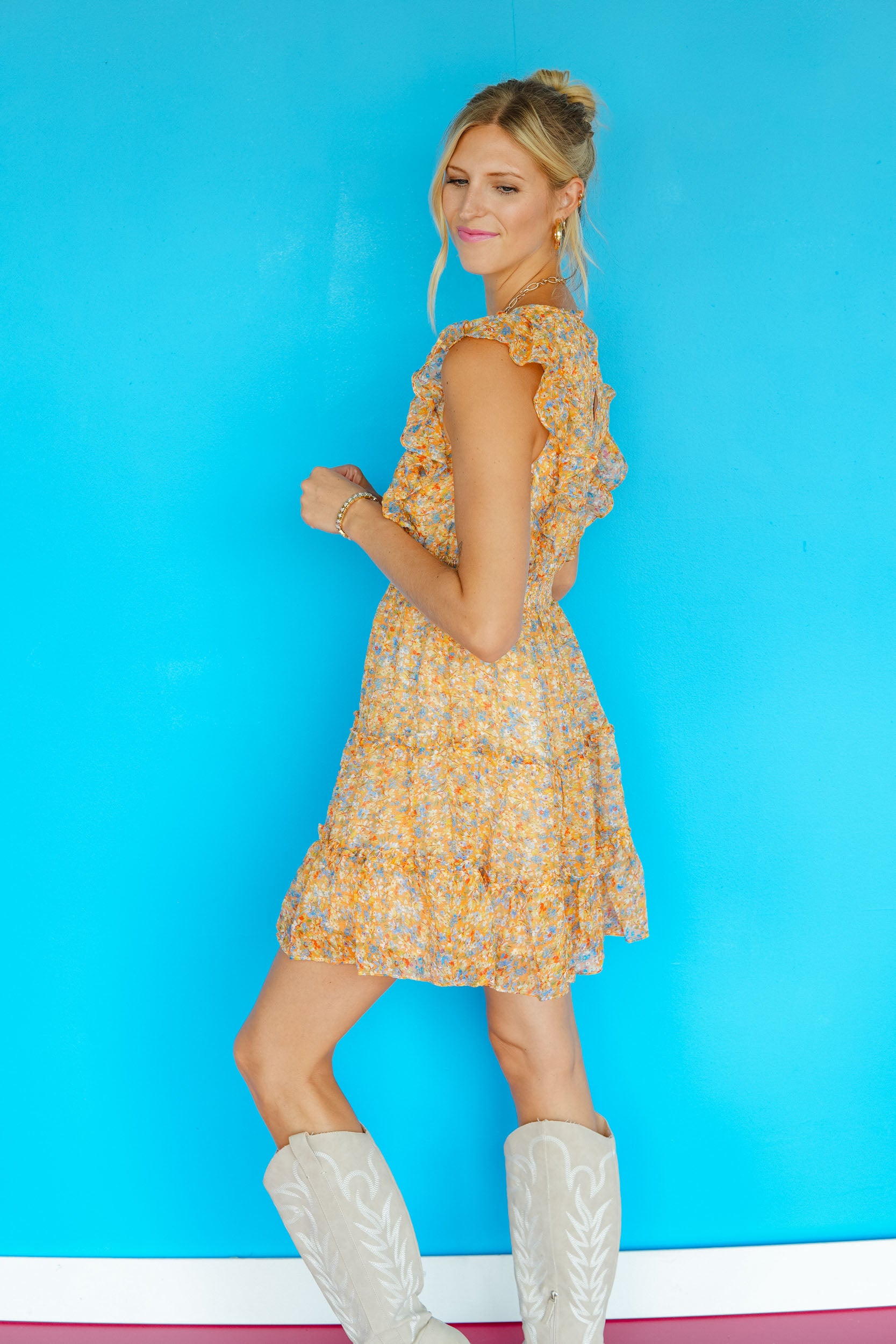 Fall in Love Ditsy Floral Mini Dress