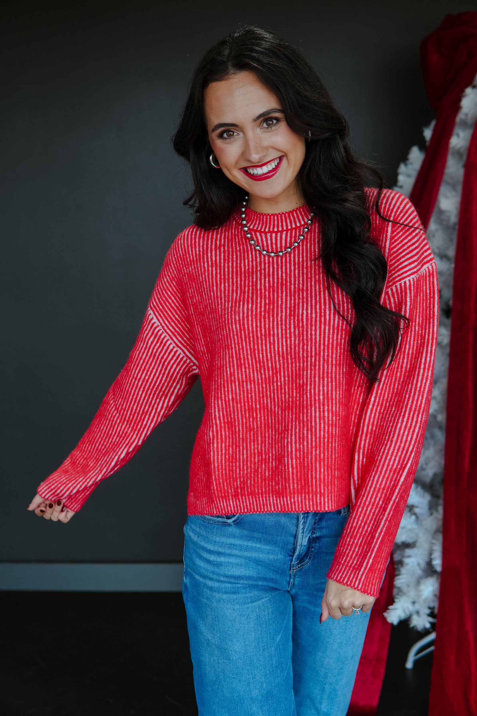 Candy Cane Kisses - Coral Red