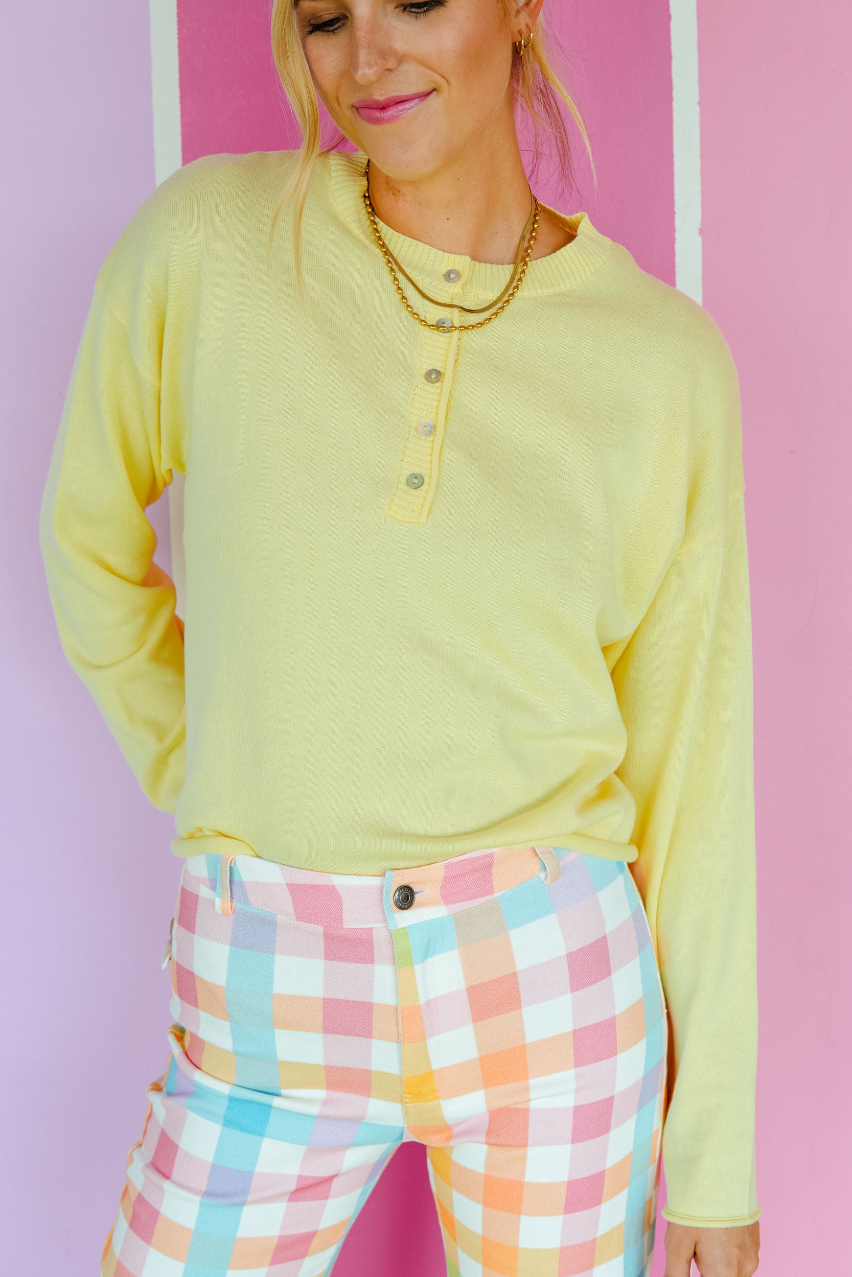 Just Right Henley Sweater