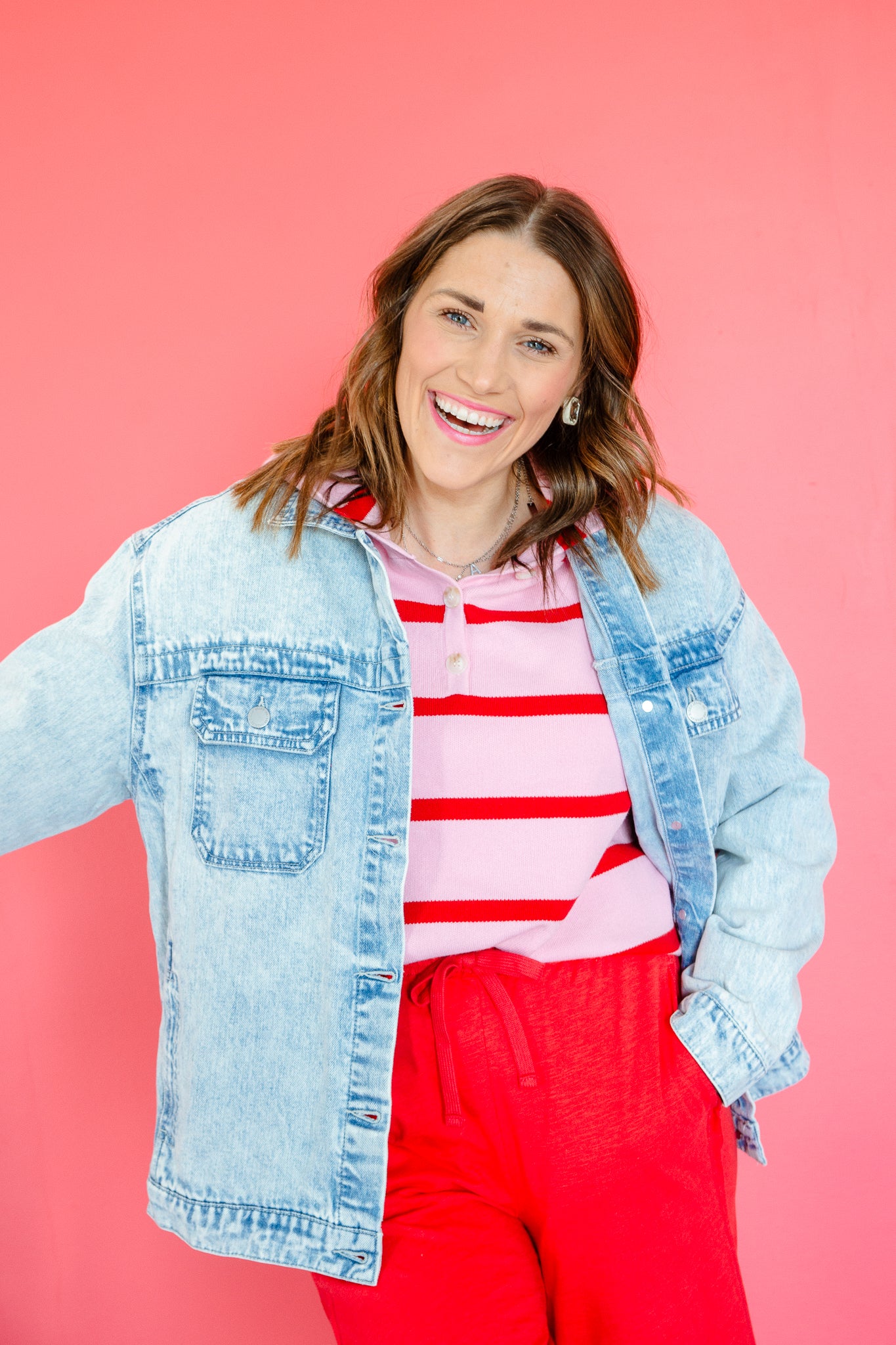 Libby Hooded Half Button Pullover