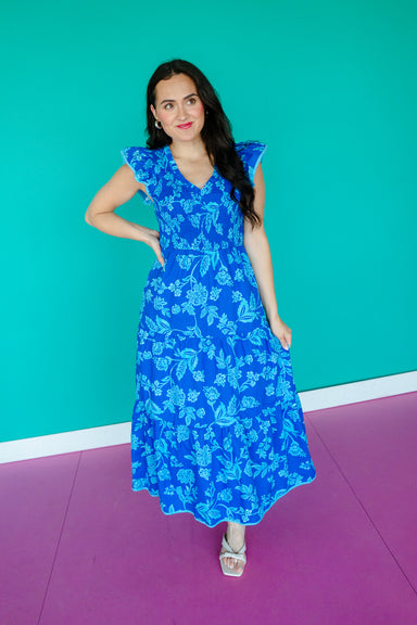 slim fit dress slacks Floral Maxi Dress With long Sleeves main image 1