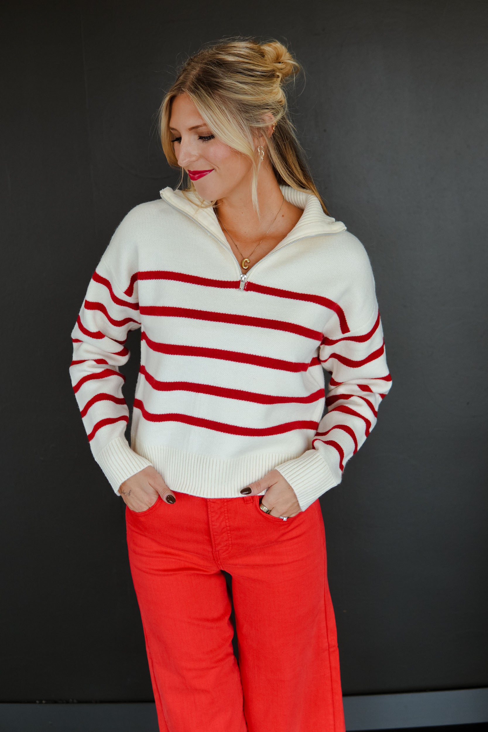Candy Cane Lane - Cream + Brick