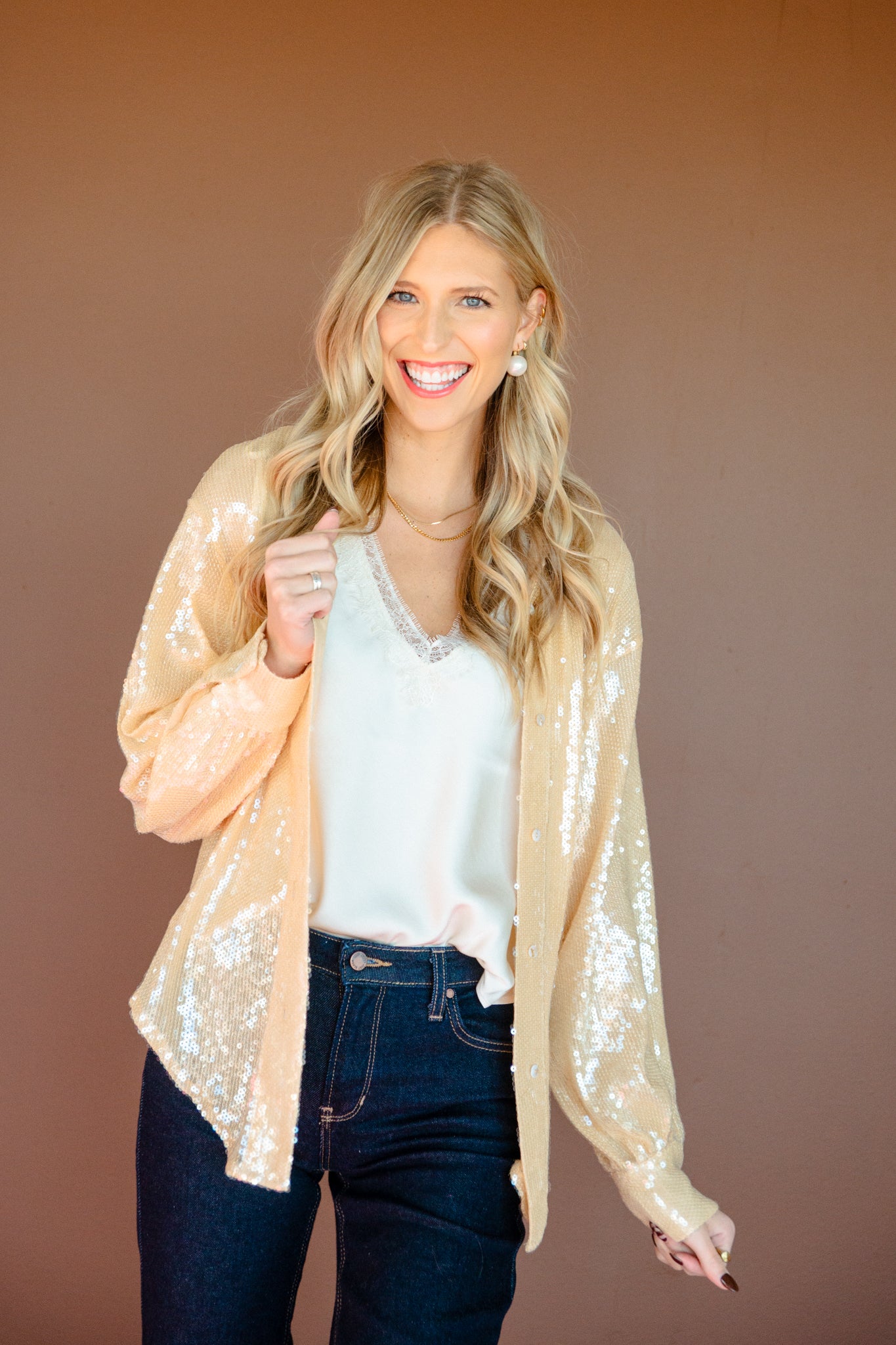 Jodi Satin Lace Cami - Cream