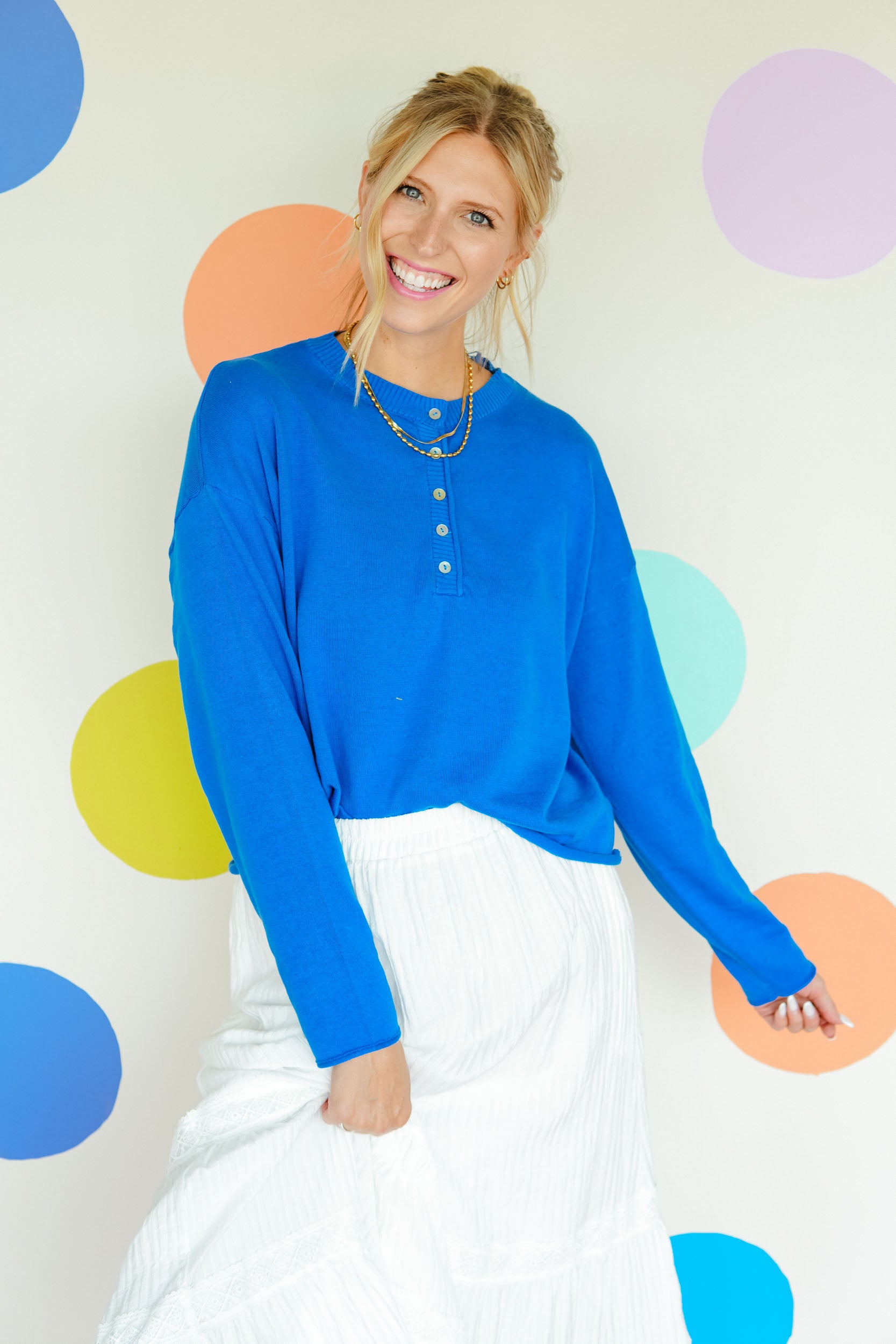 Just Right Henley Sweater