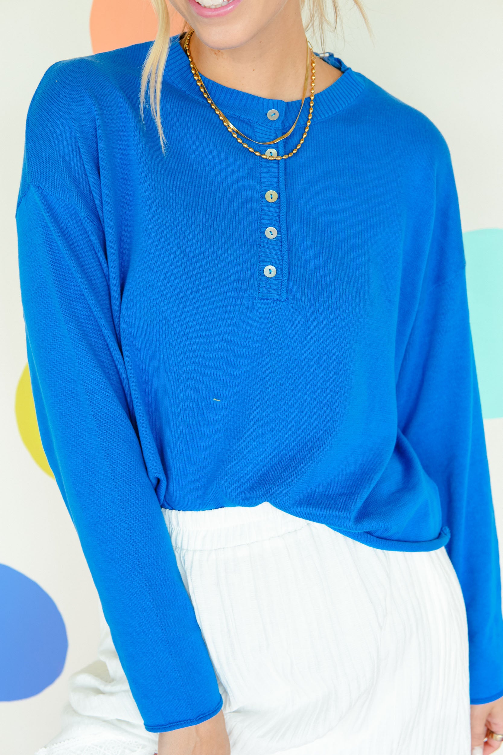 Just Right Henley Sweater