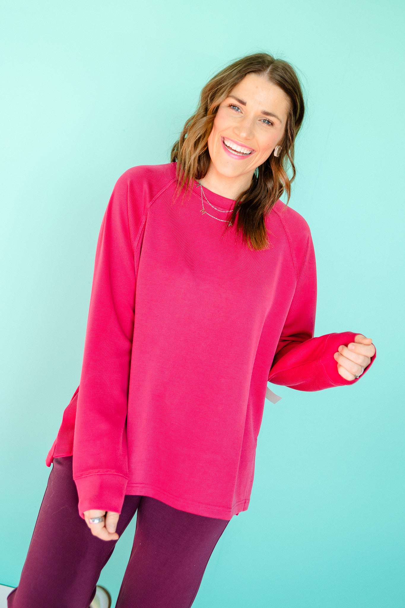 Monique Sand Wash Ribbed Tunic