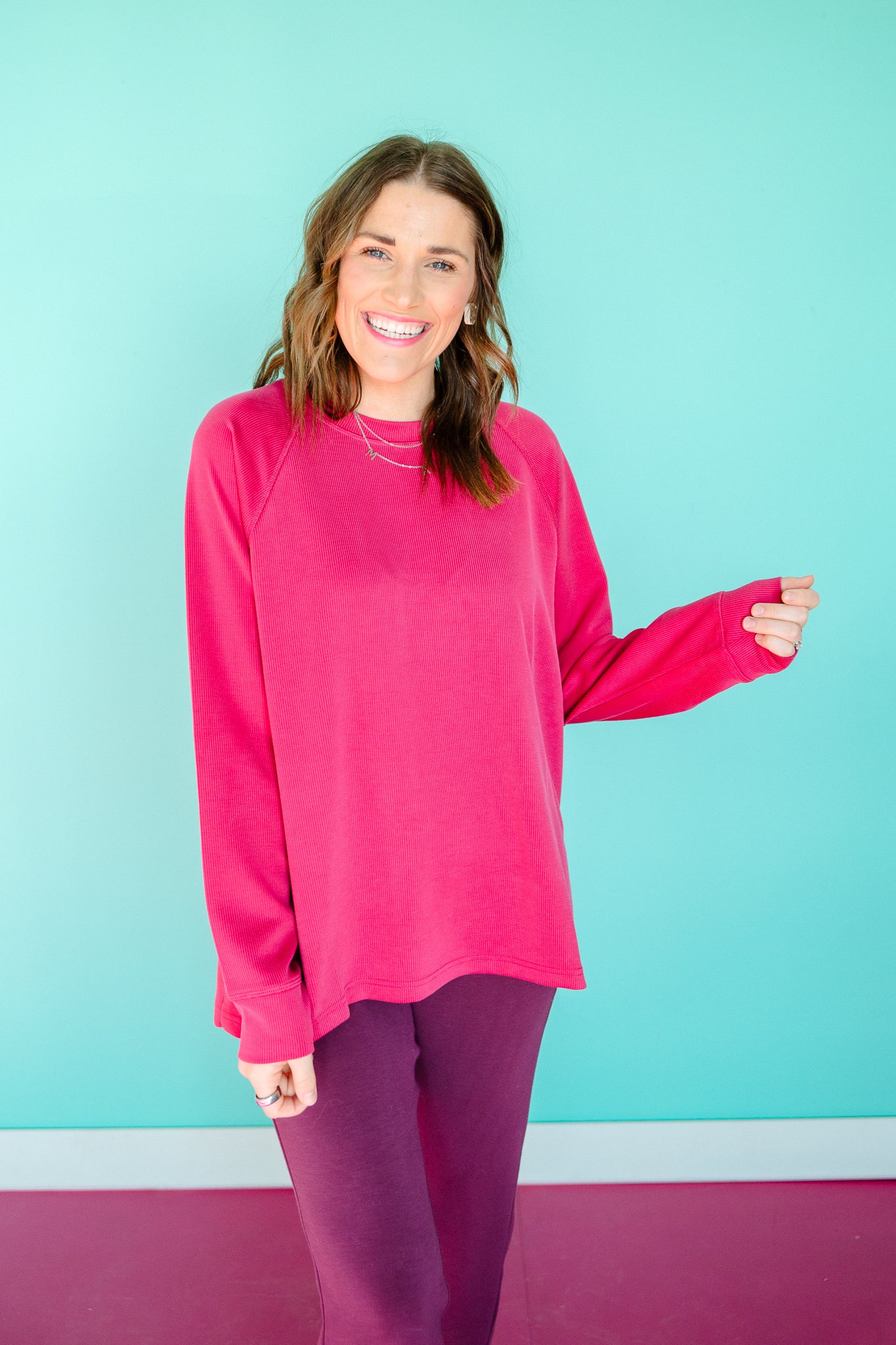 Monique Sand Wash Ribbed Tunic