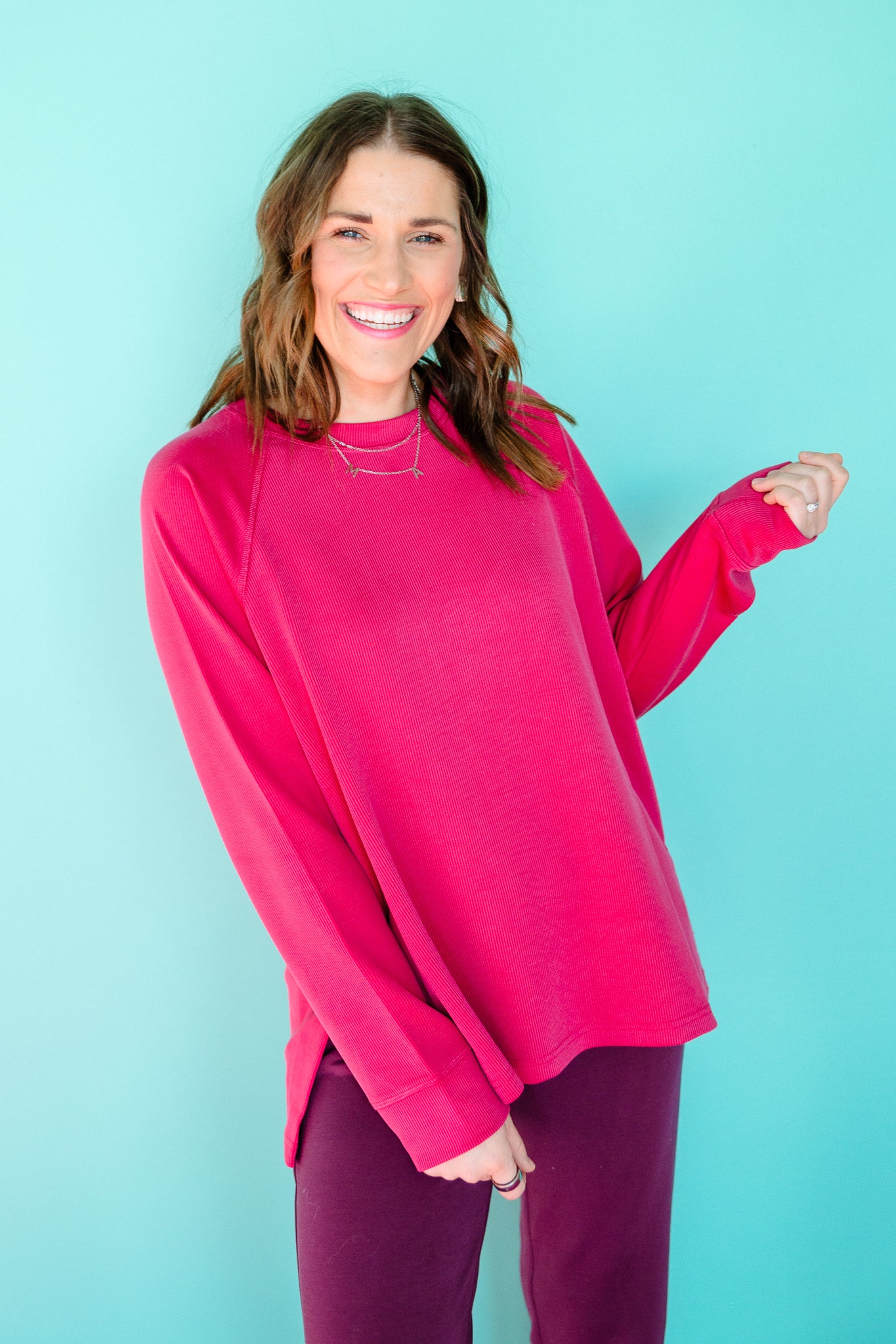 Monique Sand Wash Ribbed Tunic