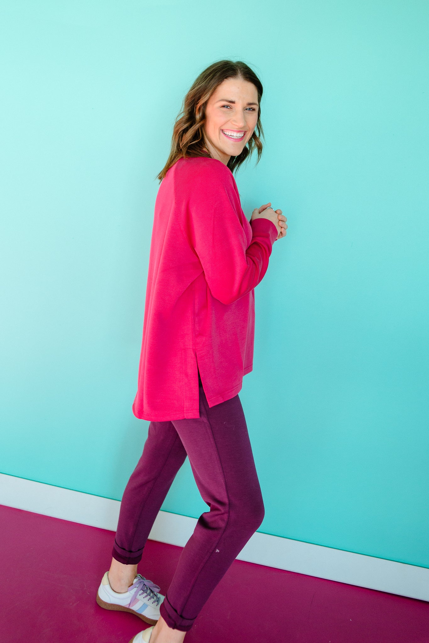 Monique Sand Wash Ribbed Tunic