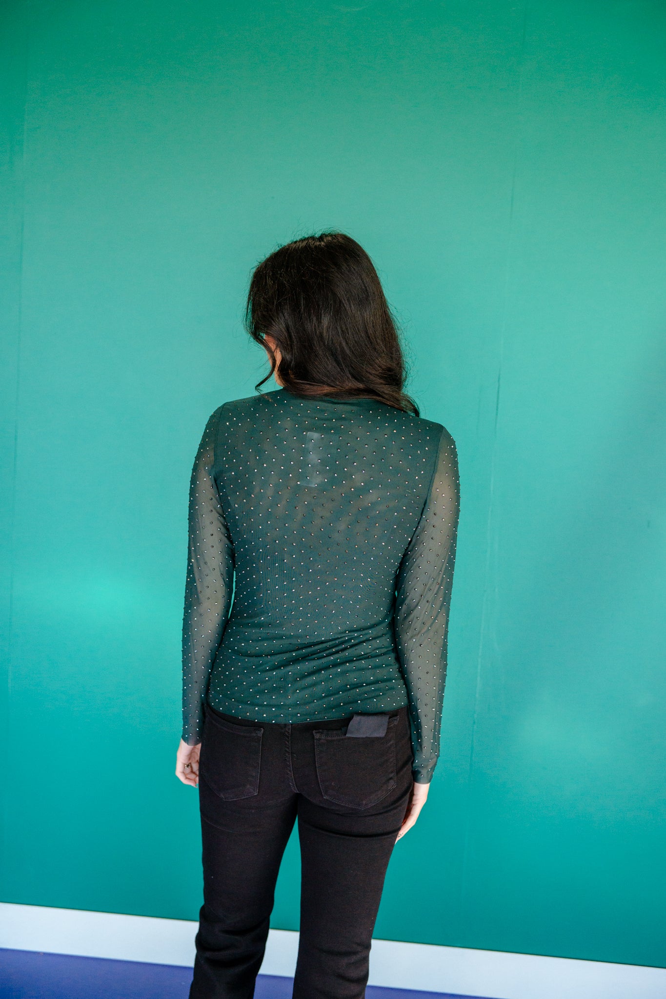 Ellianna Embellished Mesh Top