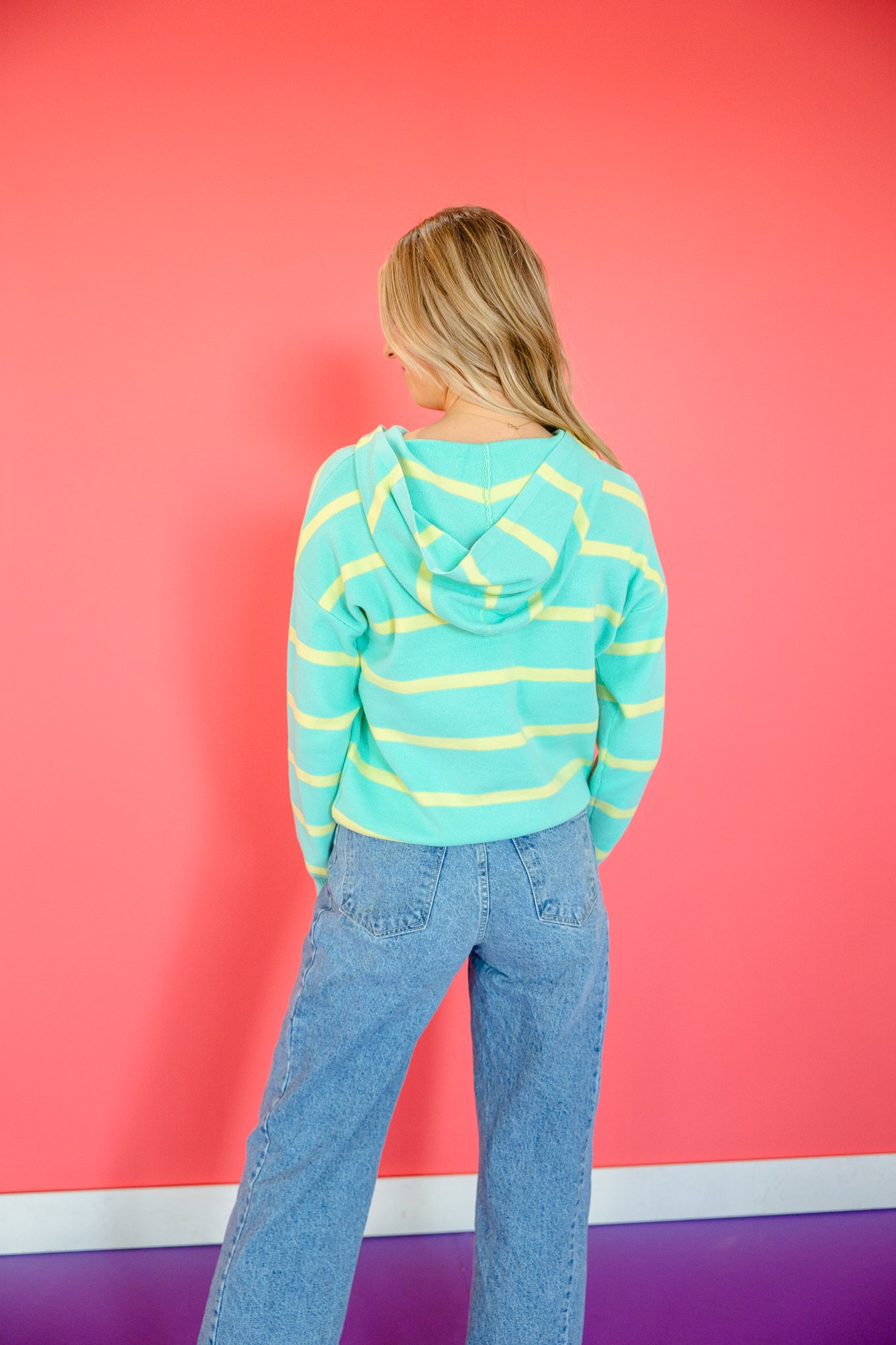 Libby Hooded Half Button Pullover