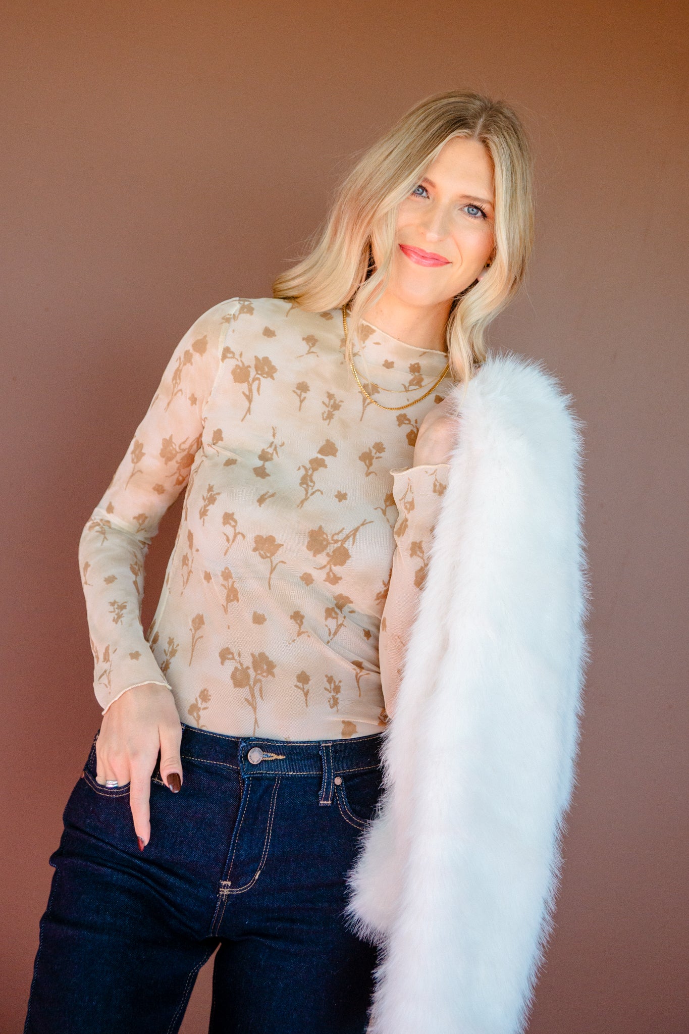 Aria Mesh Long Sleeve Top