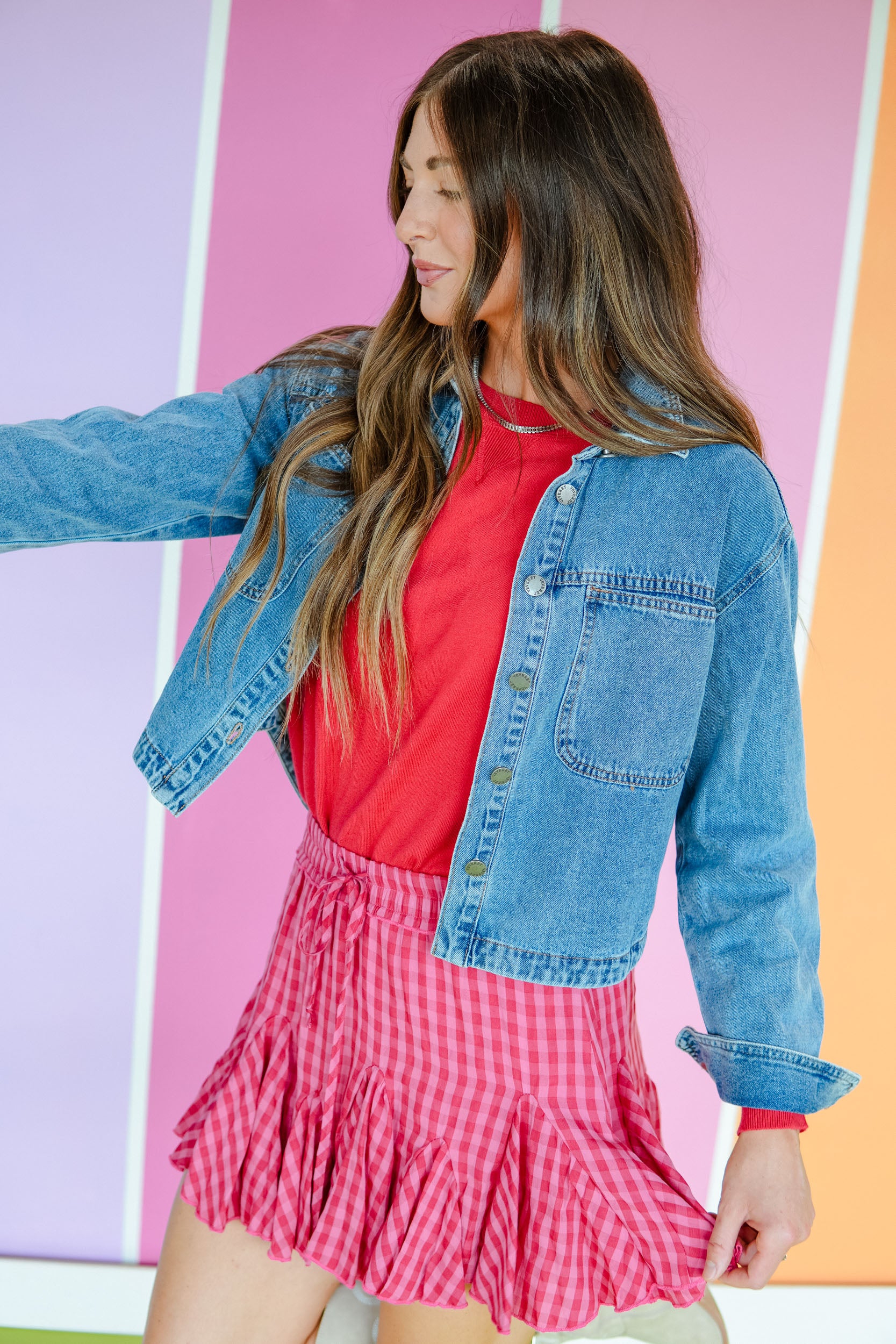 Blue Jean Baby Denim Jacket - Muted Medium Wash