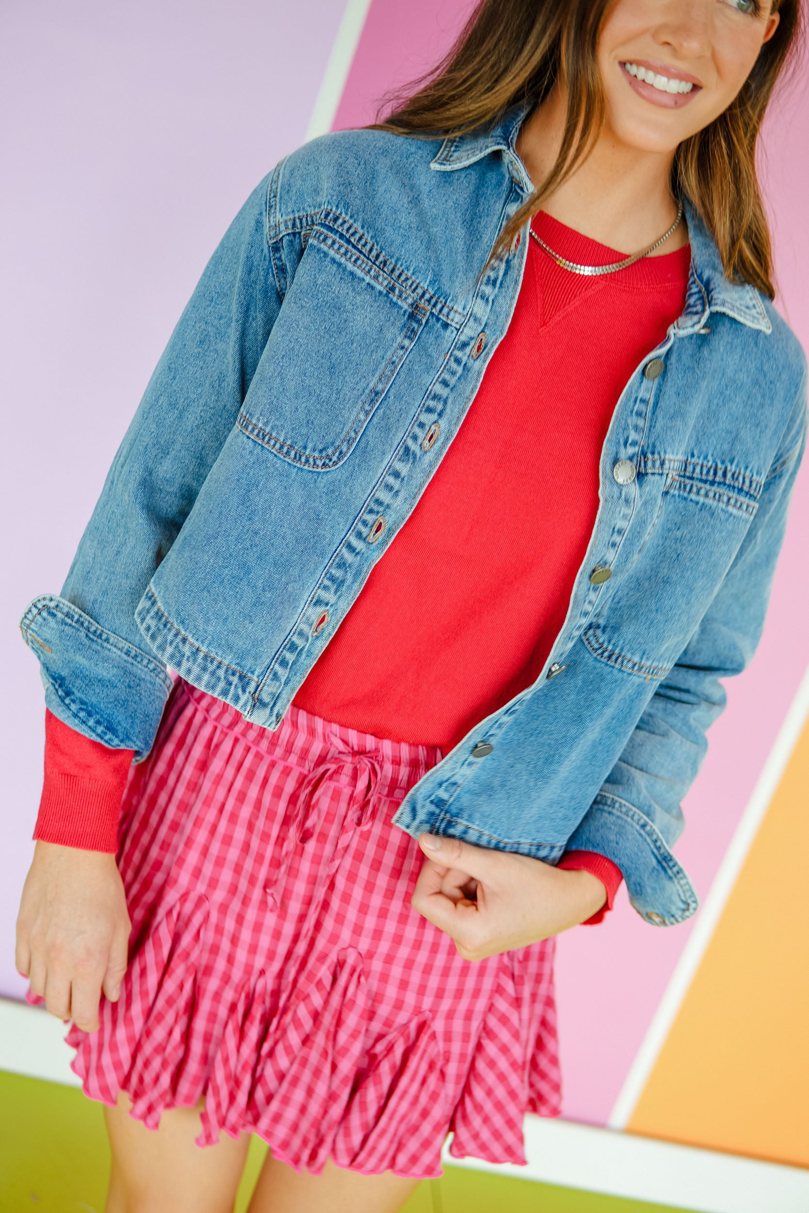 Blue Jean Baby Denim Jacket - Muted Medium Wash