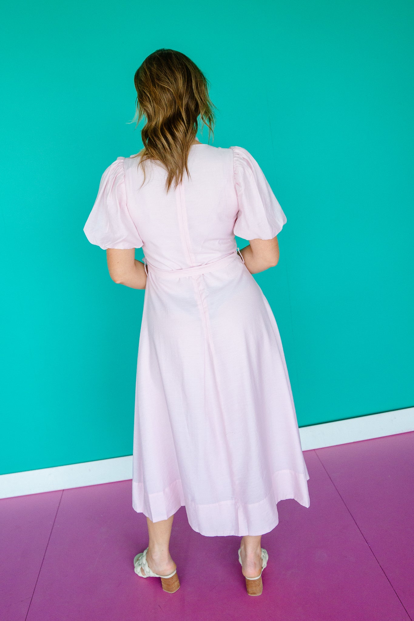 Lana Pintuck Puff Sleeve Dress