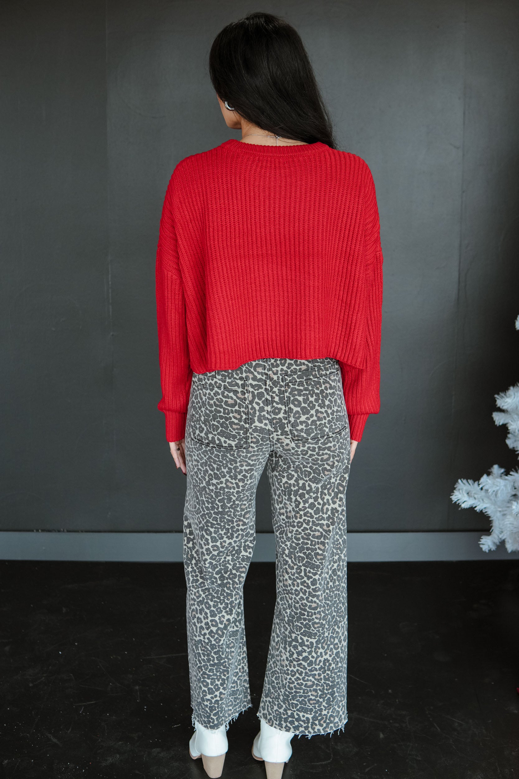 Christmas Cutie Crewneck Sweater - Cool Red