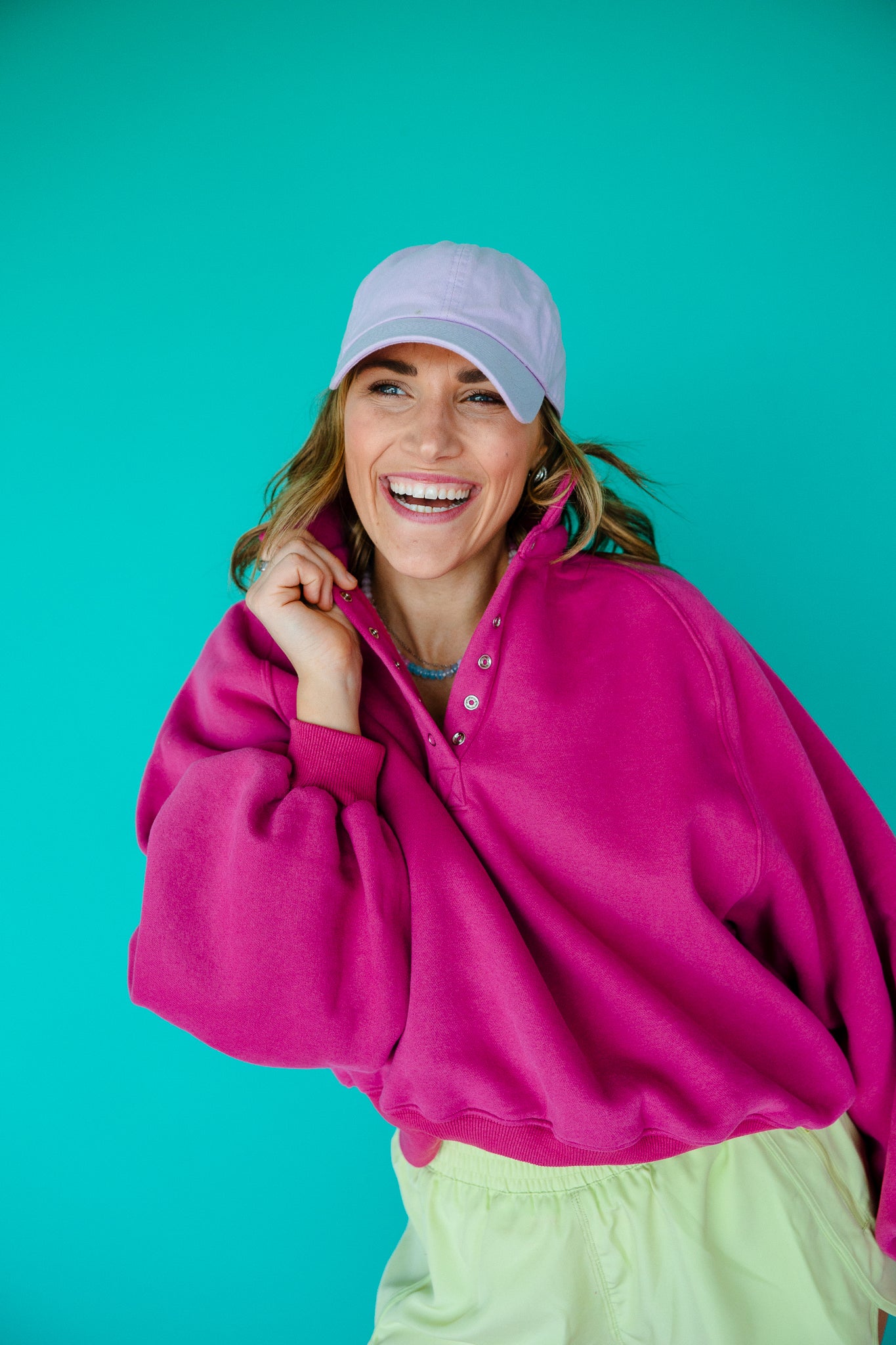 Julie Button Pullover - Orchid