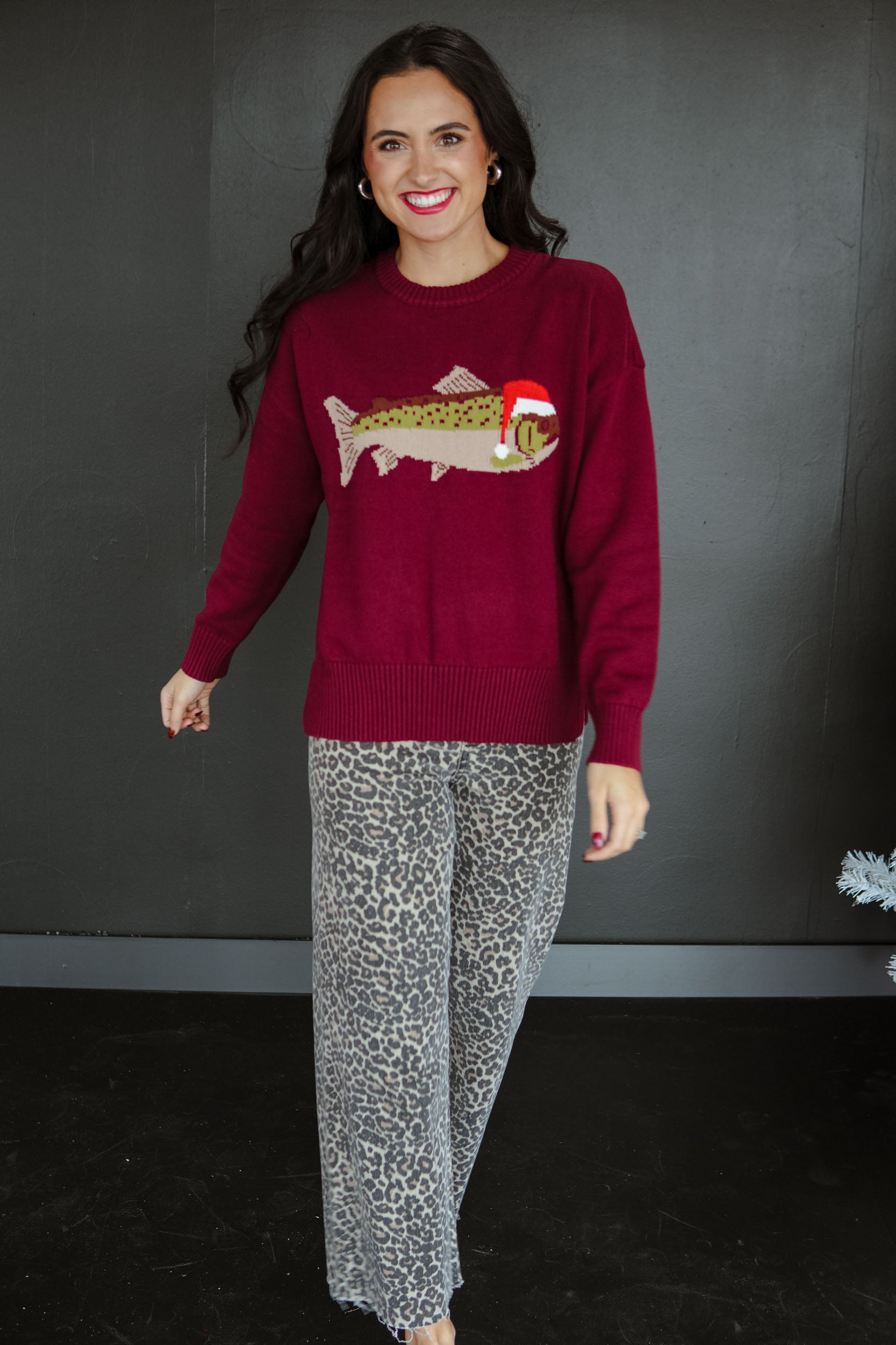 The Jolly Angler Sweater - Wine