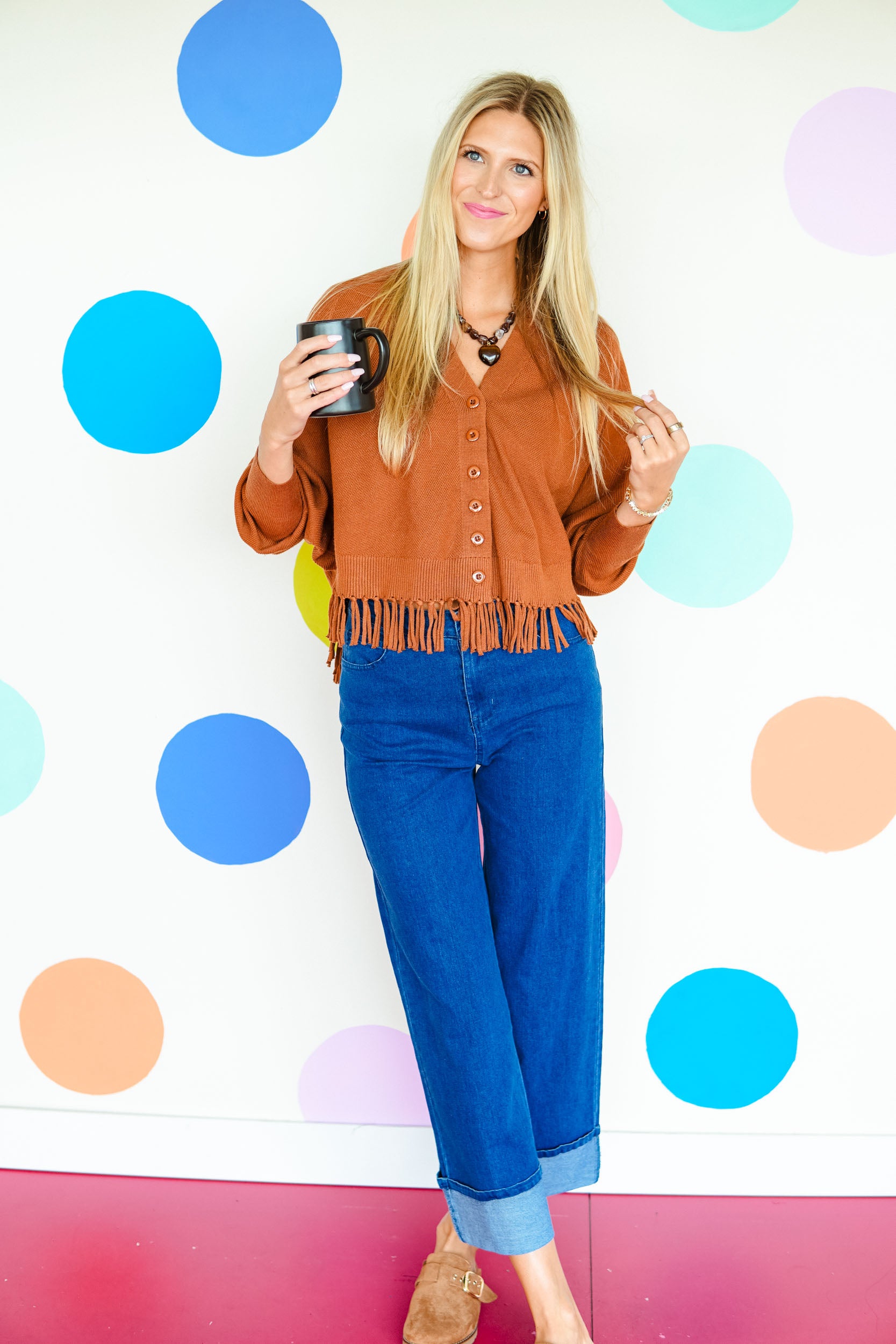 Memory Lane Fringe Hem Cardigan - Tan