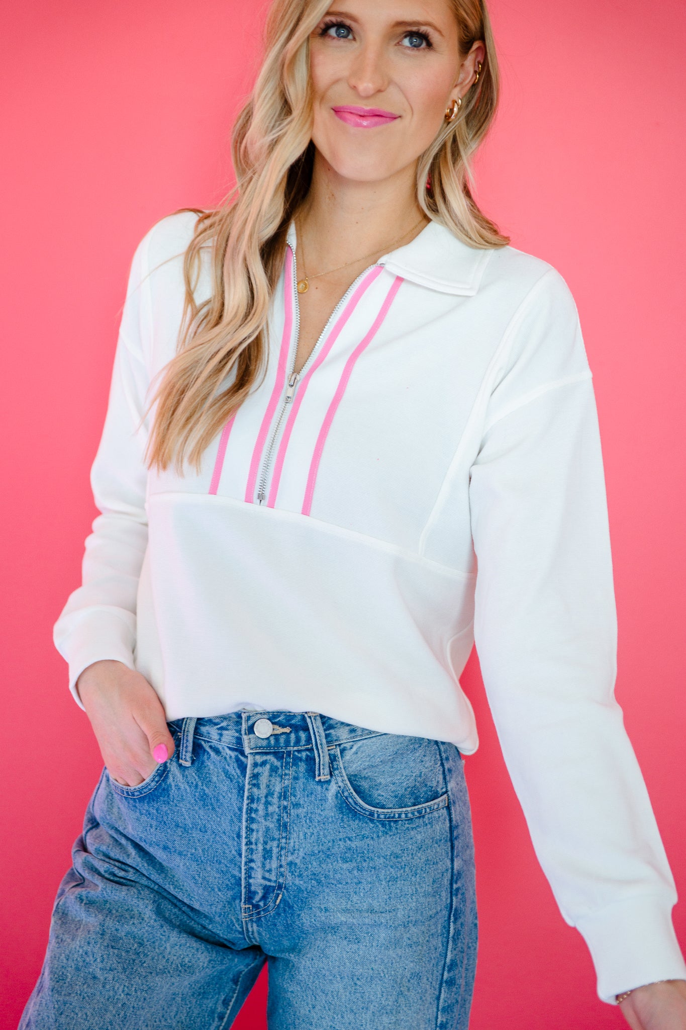 Willa Collared Half Zip Pullover